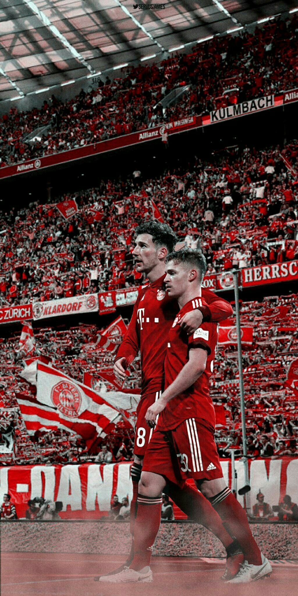 FC Bayern München, Fußballspieler, Stadion, Fans, Torjubel, Hintergrundbild fürs Handy