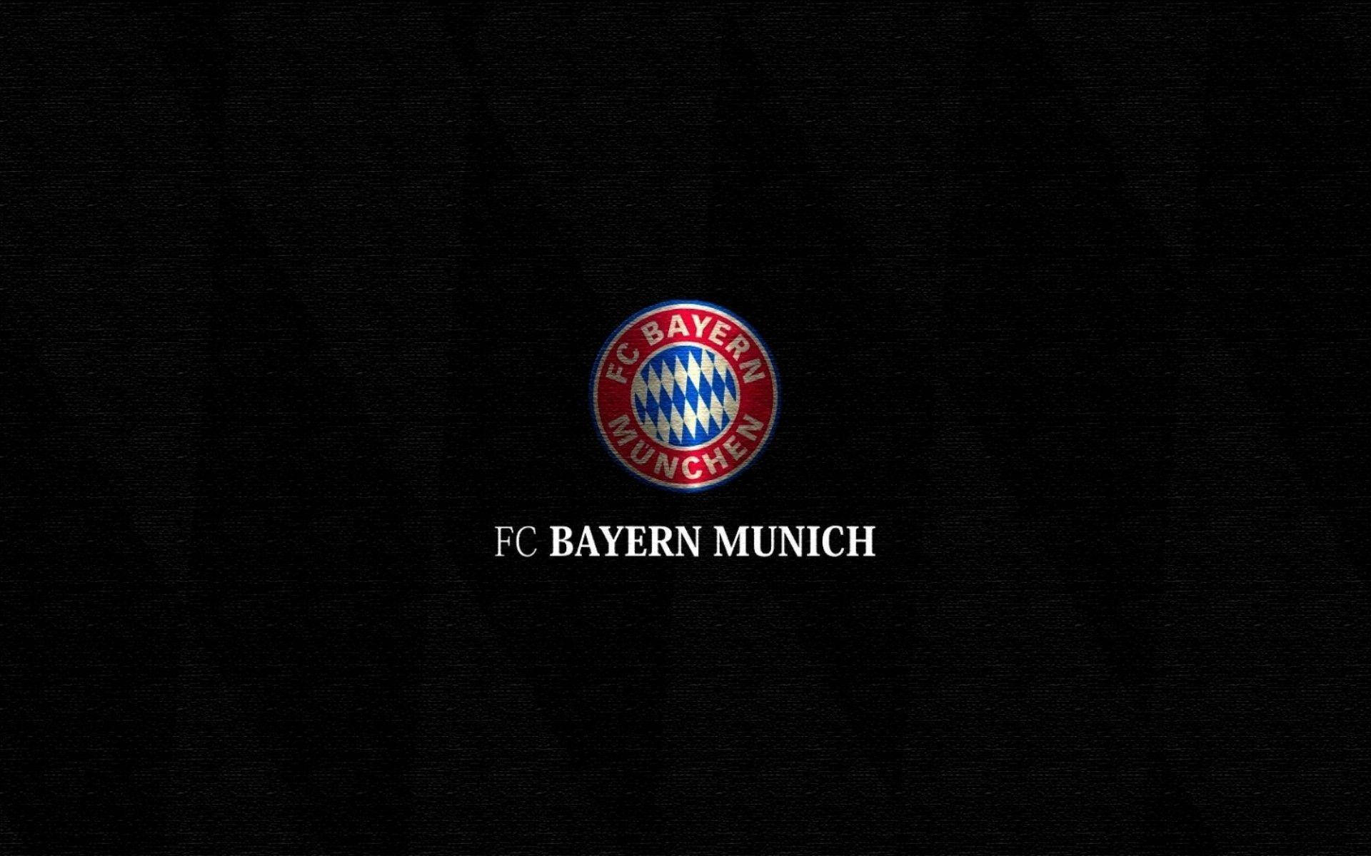 FC Bayern München, Logo, Schwarzer Hintergrund, Minimalistisch, Full HD Wallpaper