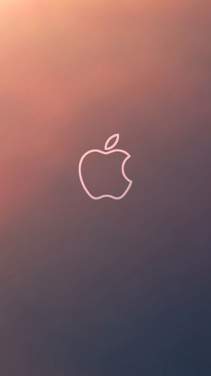 Apple-Logo, Farbverlauf, Apple, Kupfer, Minimalismus, iPhone-17-Wallpaper