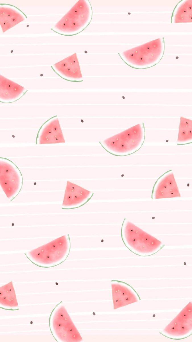 Wassermelonen, Muster, Rosa, Sommer, Pastell, Hintergrundbild für iPhone und Android
