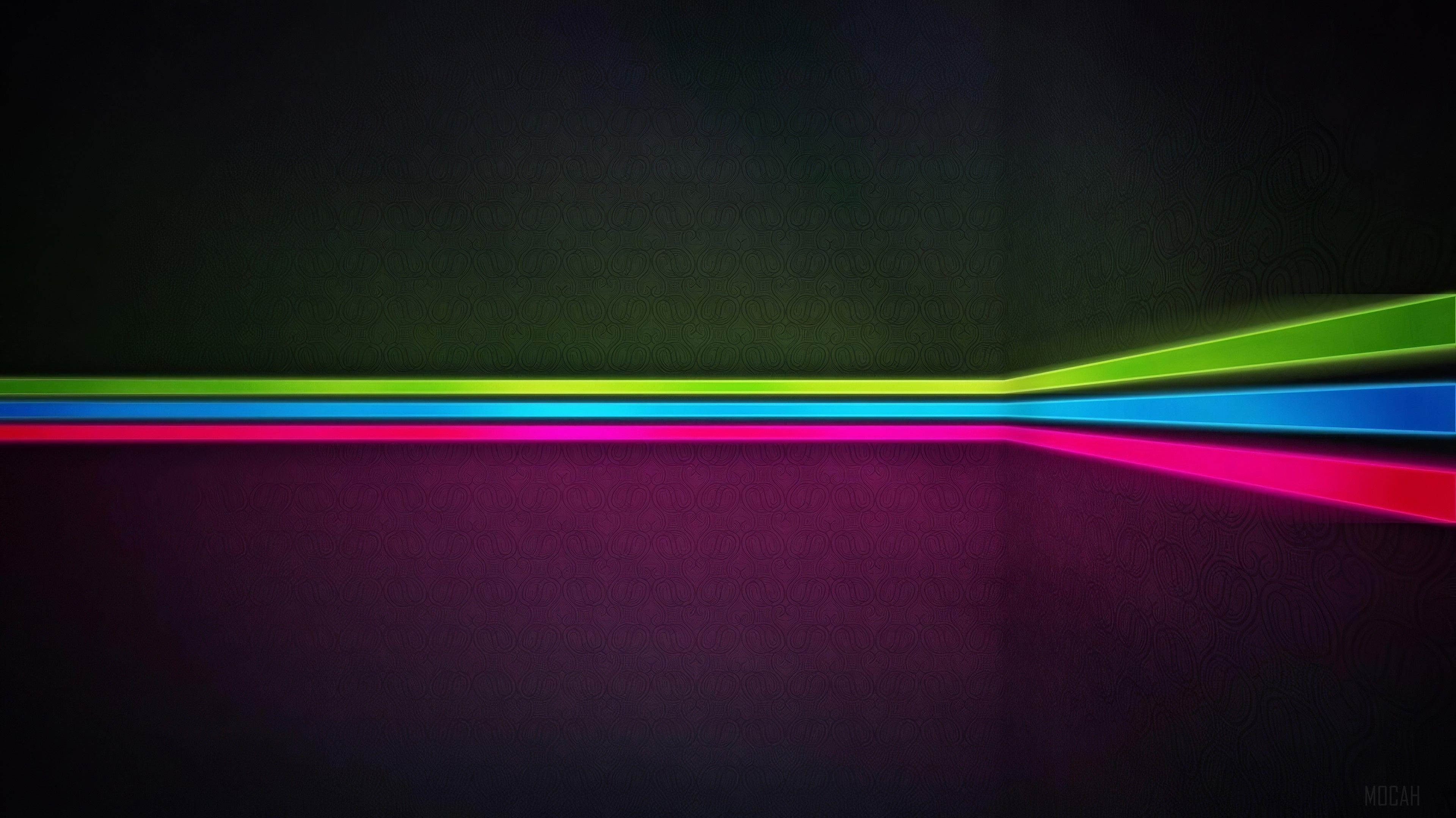Streifen, Grün, Blau, Rot, Minimalistisch, 4K, Desktop-Hintergrund für Windows