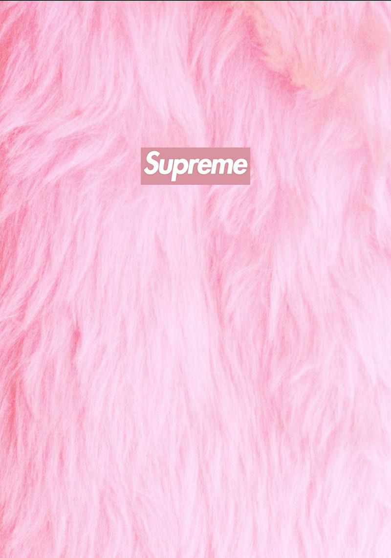 Supreme, Logo, Rosa Fell, Plüsch, Pink, iPhone 17, Handy-Hintergrundbild