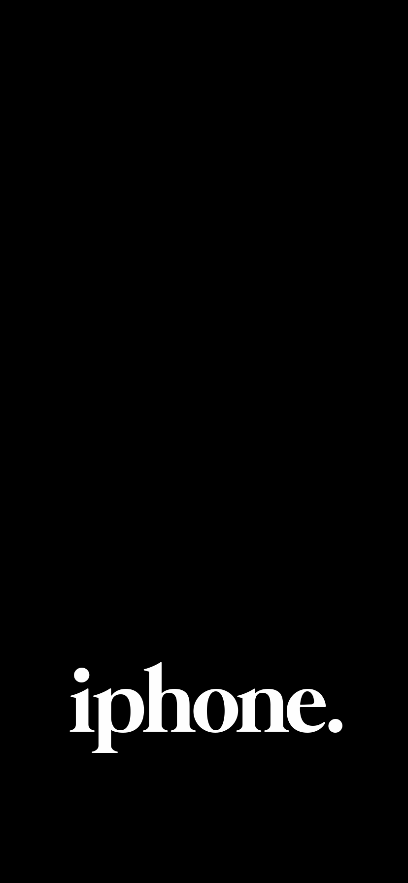 iPhone, Schriftzug, Schwarzer Hintergrund, Minimalistisch, Sperrbildschirm fürs iPhone