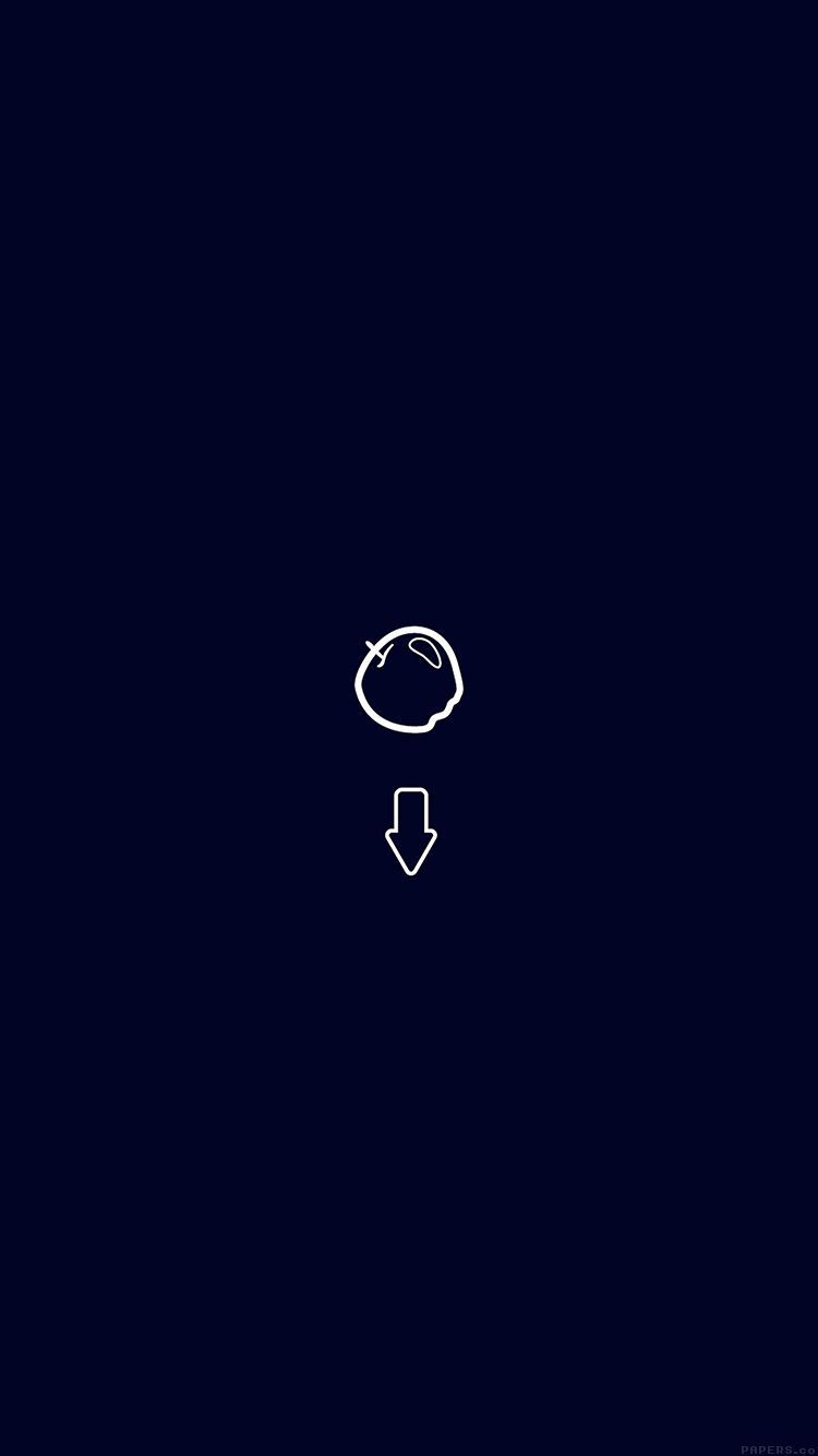 Minimalismus, Dunkelblau, Kreis, Symbol, iPhone 17, Handy-Hintergrund