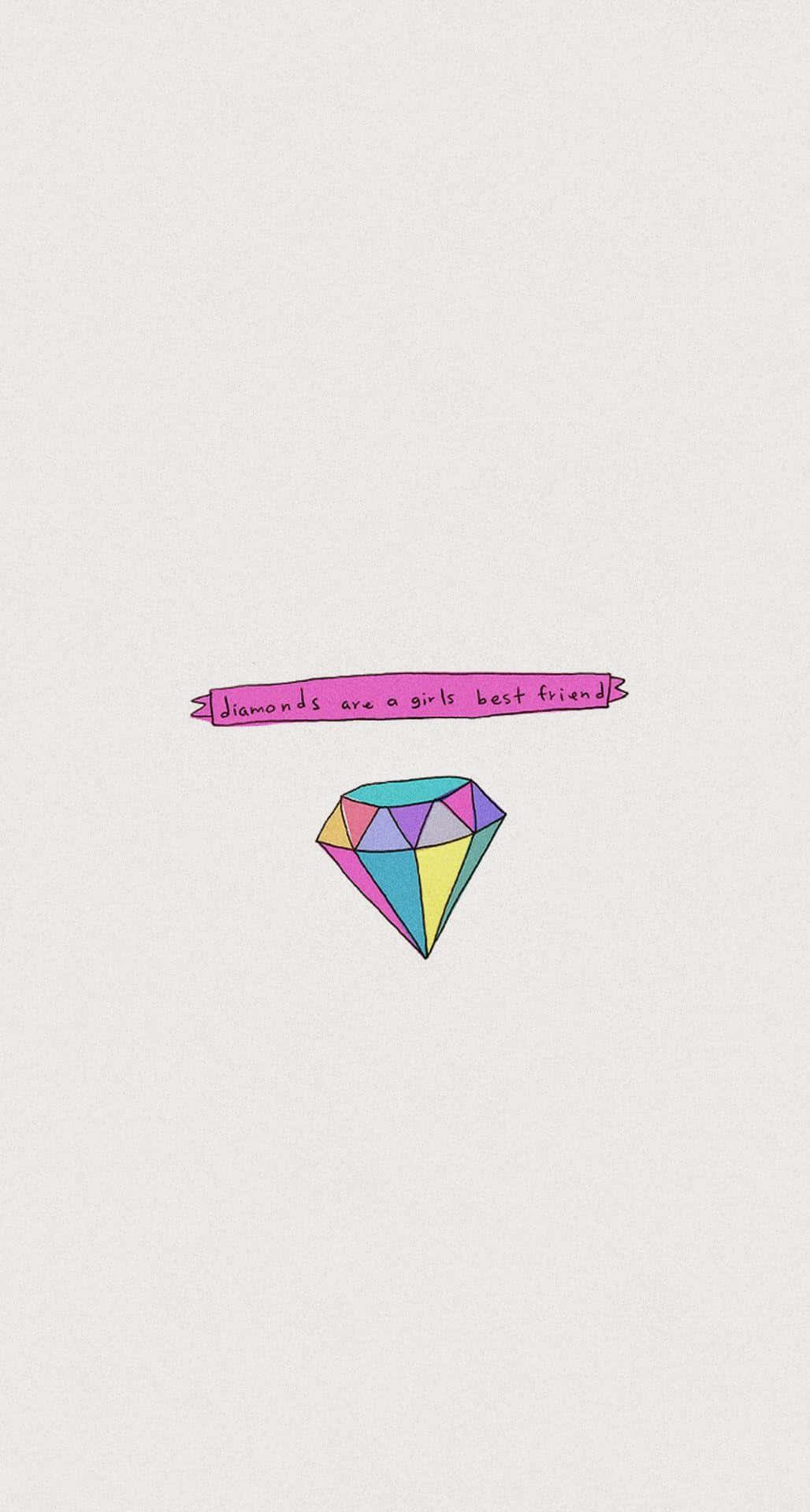 Diamant, Text, Minimalismus, Beige, Pinsel, iPhone 17, Sperrbildschirm