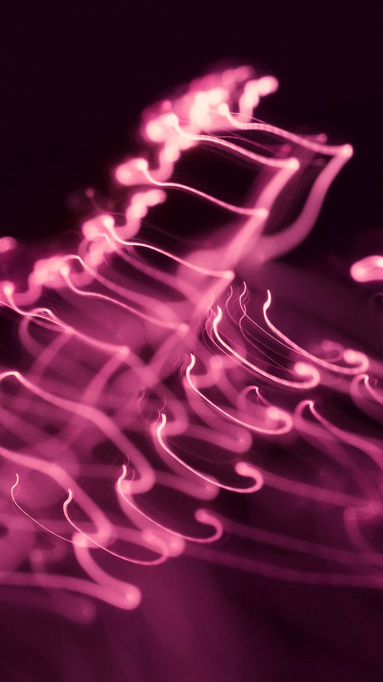 Neonlicht, Pink, Lichtspuren, Dunkel, Abstrakt, iPhone 17, Sperrbildschirm