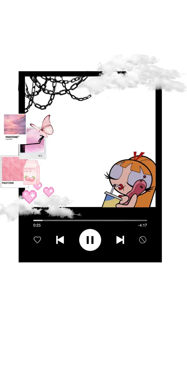 Powerpuff Girls, Blossom, Musikplayer, Ästhetik, Rosa, iPhone-17-Hintergrundbild
