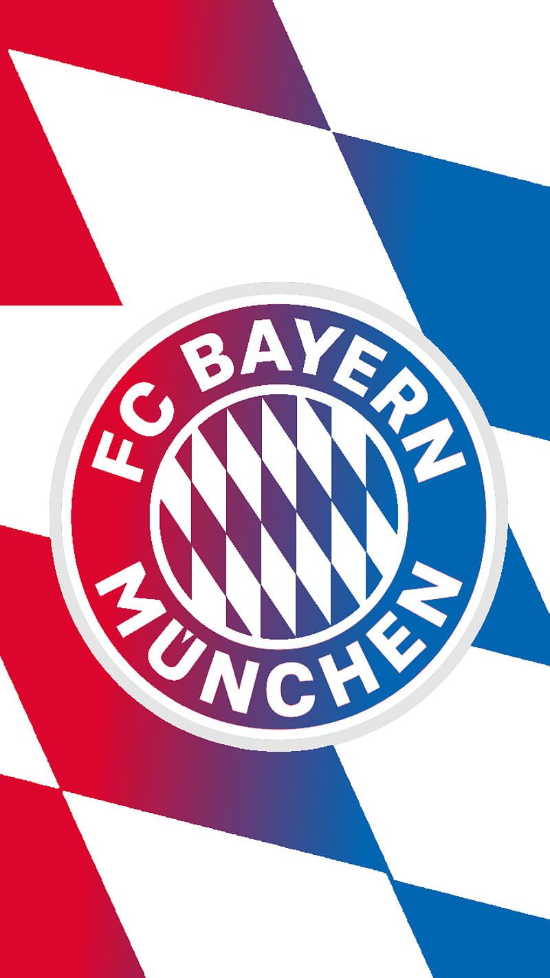 FC Bayern München, Wappen, Bayerische Rauten, Rot-weiß-blau, HD, Handy-Hintergrund