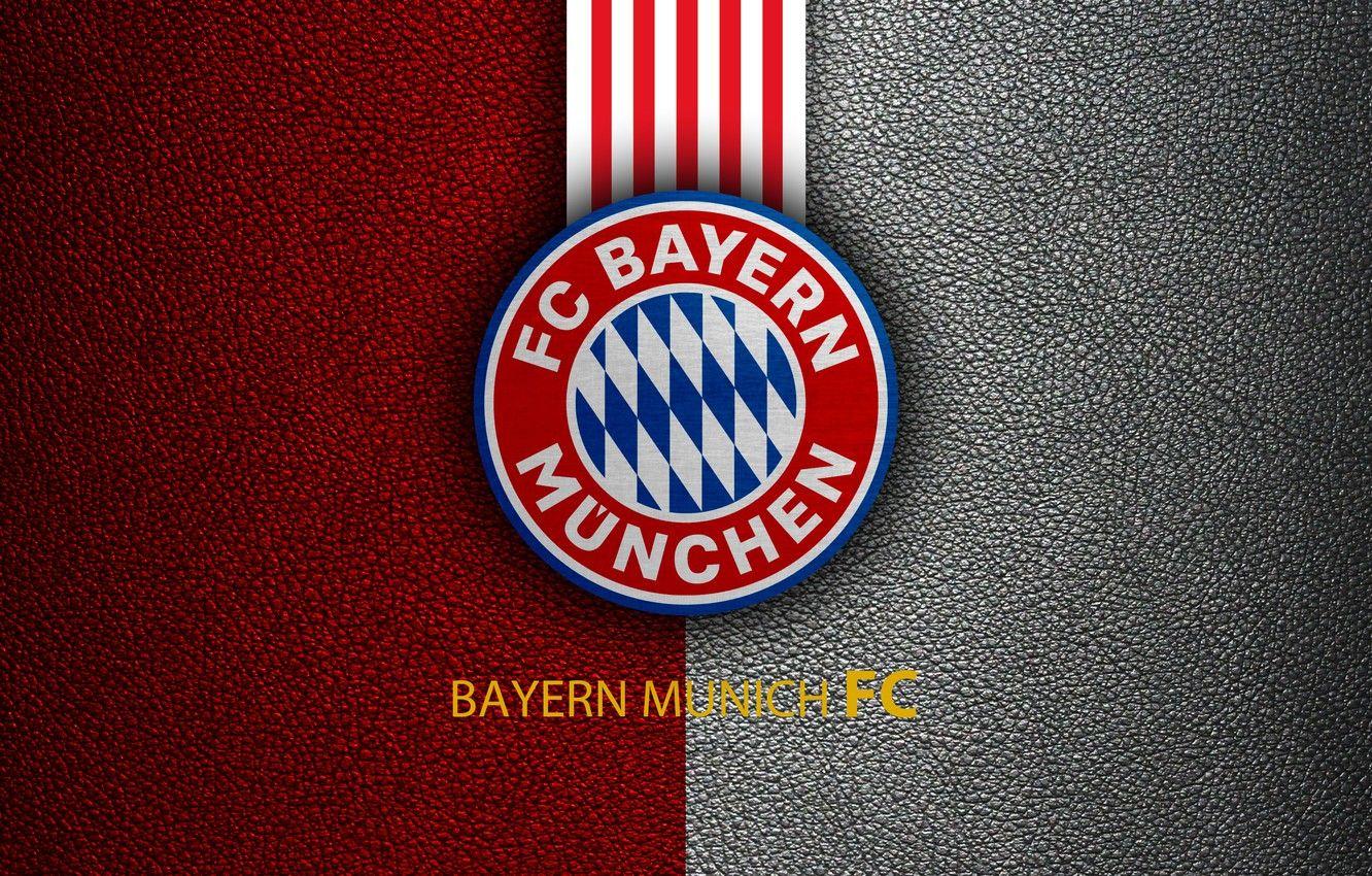 FC Bayern München, Wappen, Leder, Rot-grau, HD, Hintergrundbild für den PC