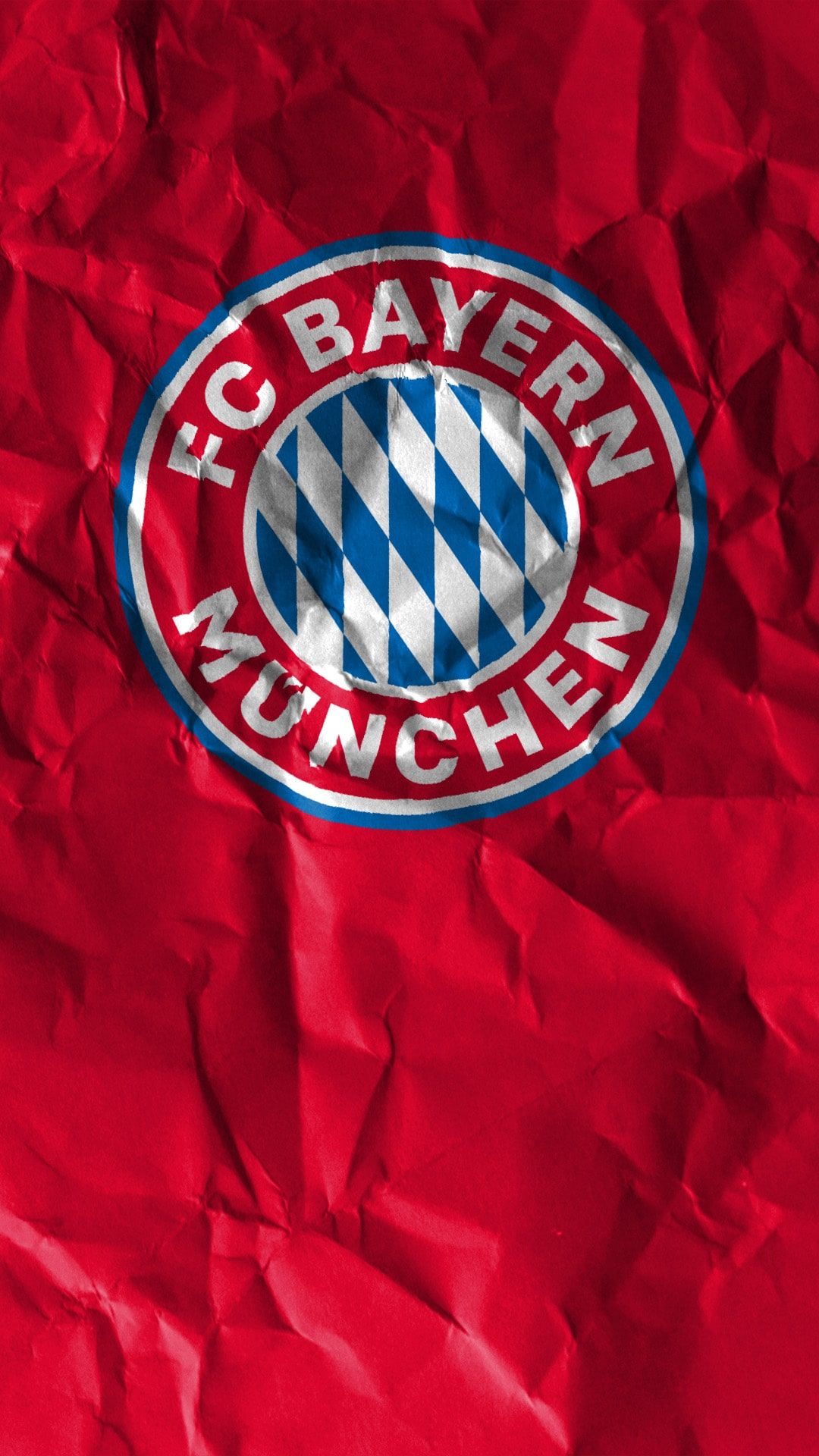 FC Bayern München, Logo, Rotes Papier, Minimalistisch, Full HD, Sperrbildschirm fürs iPhone