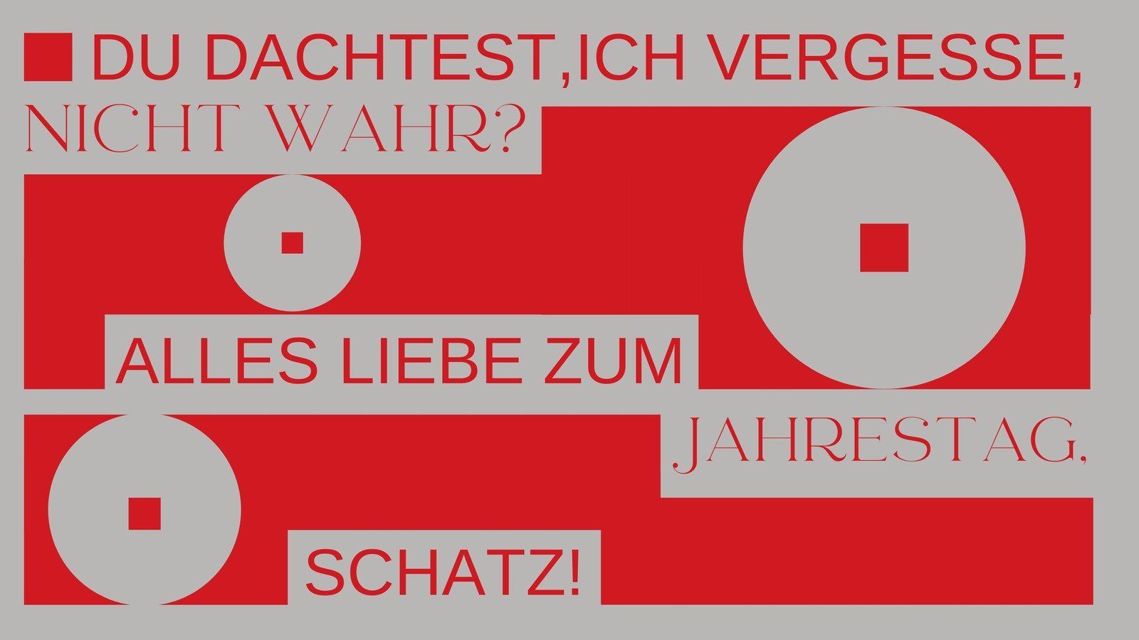 Jahrestag, Alles Liebe, Schriftzug, Rot und Grau, Grafikdesign, HD, PC-Hintergrundbild