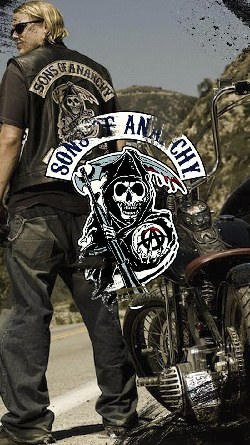 Jax Teller, Sons of Anarchy, Kutte, Rückenaufnäher, Motorrad, HD, iPhone-Hintergrundbild