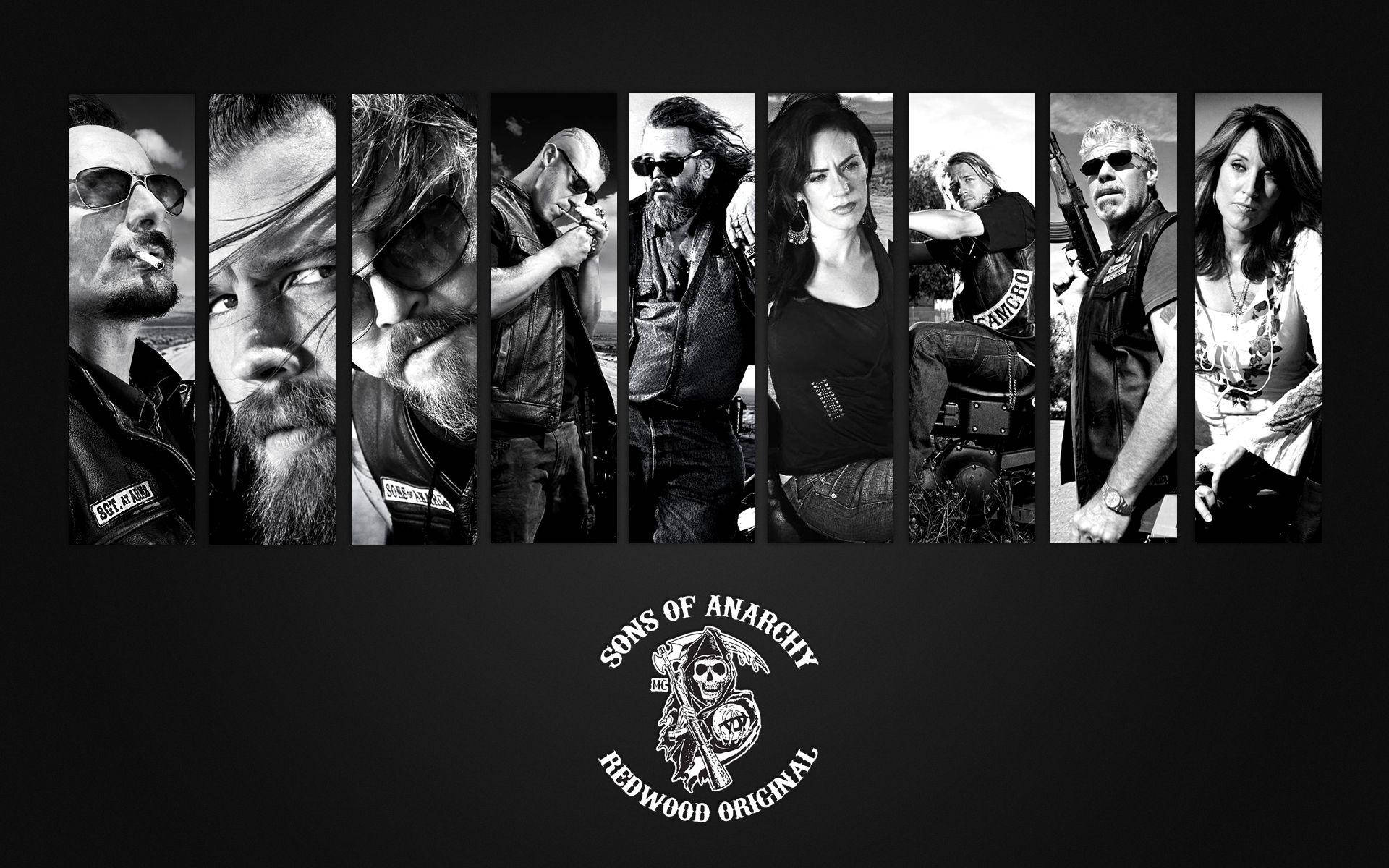 Sons of Anarchy, Besetzung, Redwood Original, Porträts, Biker, Full HD, MacBook-Hintergrundbild