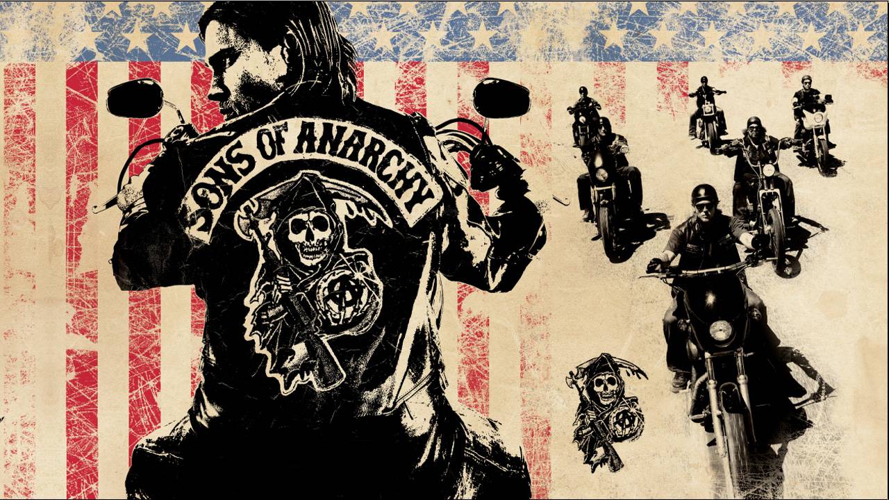 Sons of Anarchy, Jax Teller, US-Flagge, Motorräder, Kutte, HD, Windows-Hintergrundbild