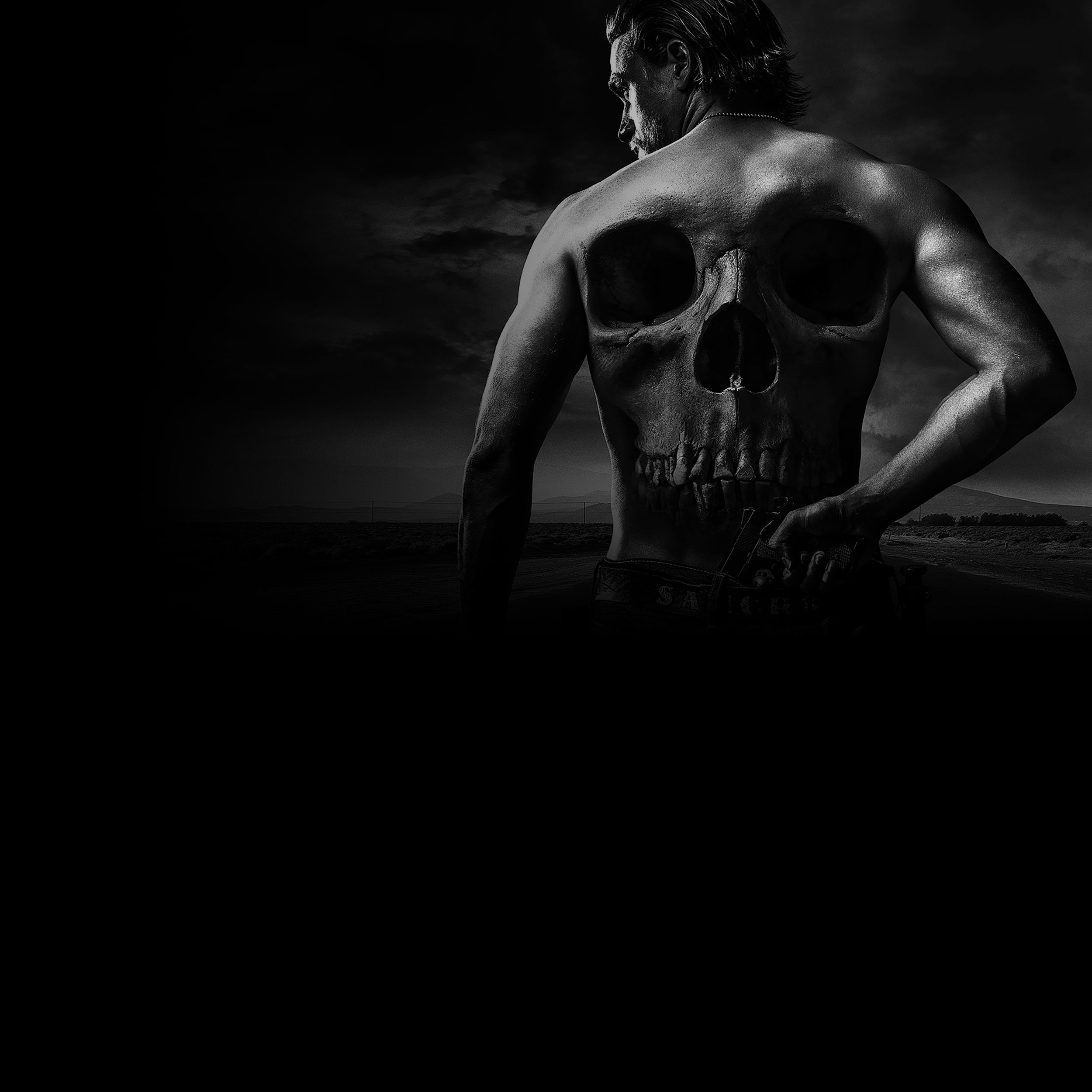 Sons of Anarchy, Jax Teller, Totenkopf-Tattoo, Rücken, Dunkel, Full HD, Tablet-Hintergrund