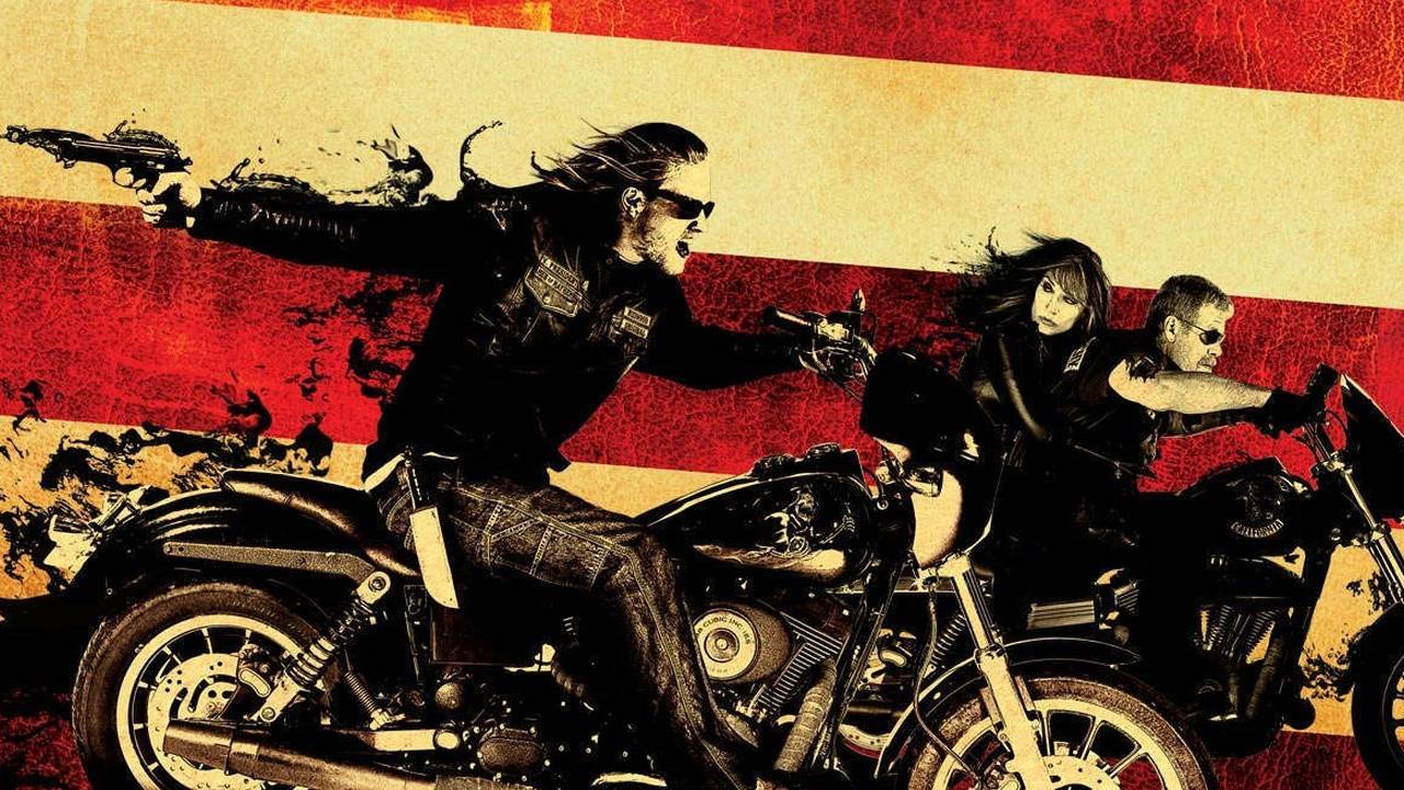 Sons of Anarchy, Jax Teller, Motorräder, US-Flagge, Poster, HD-Hintergrundbild für PC
