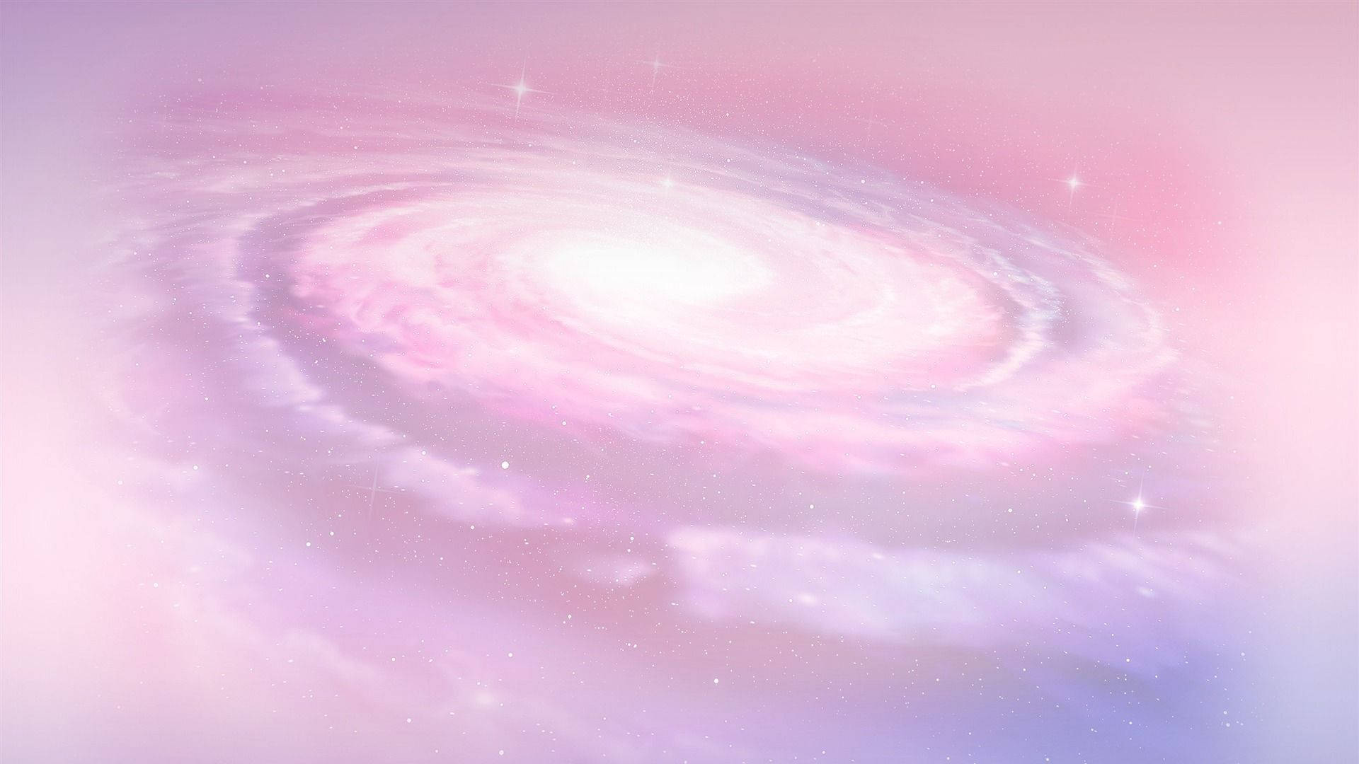 Spiralgalaxie, Pastell, Rosa, Sterne, Sanft, Full HD 1080p, Desktop-Hintergrundbild