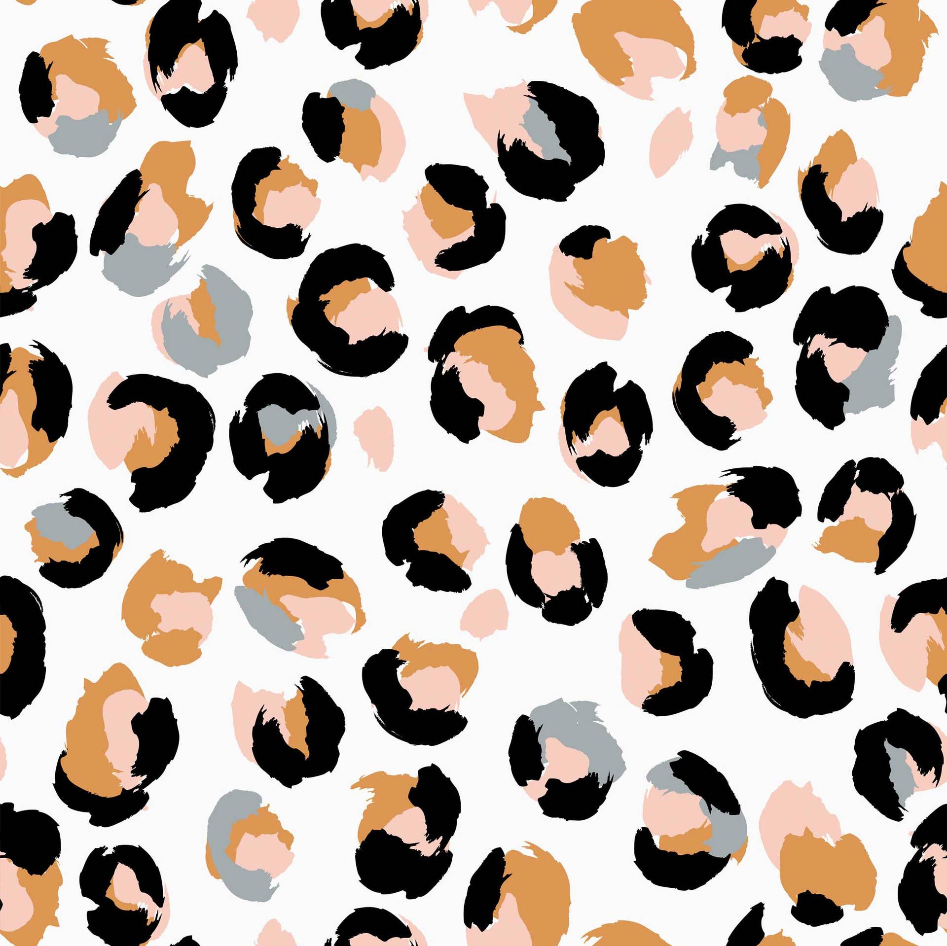 Leopardenmuster, Bunte Flecken, Weißer Hintergrund, Pastell, Modern, Full HD Wallpaper