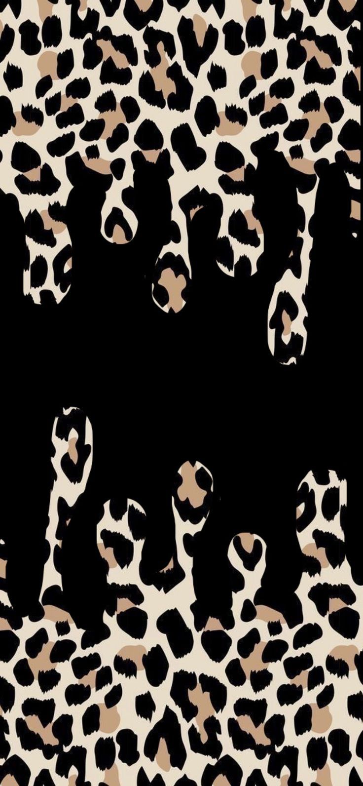 Leopardenmuster, Schwarz, Animal Print, Kontrast, Rand, HD, Handy-Hintergrund im Hochformat