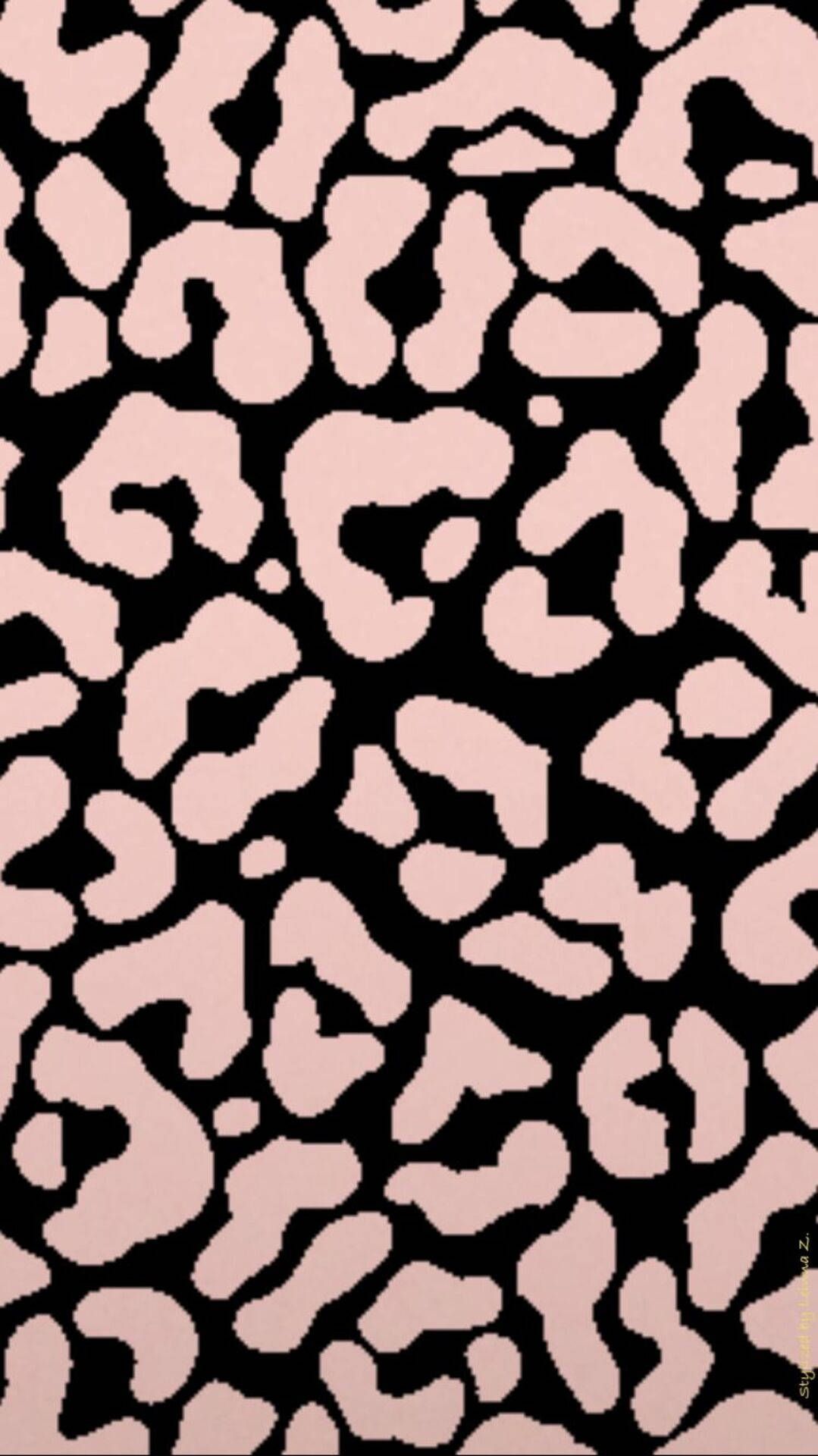 Leopardenmuster, Rosa-Schwarz, Flecken, Animal Print, Grafisch, HD, Handy-Hintergrundbild