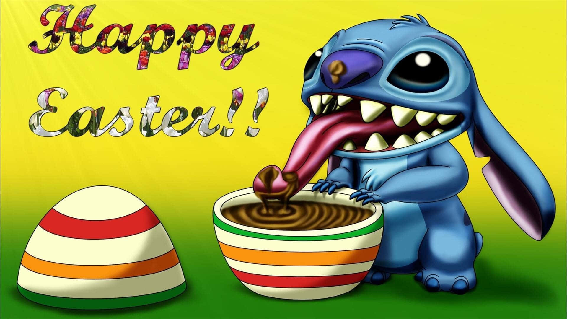 Stitch, Lilo & Stitch, Happy Easter, Osterei, Schokolade, Full HD, Laptop-Hintergrundbild