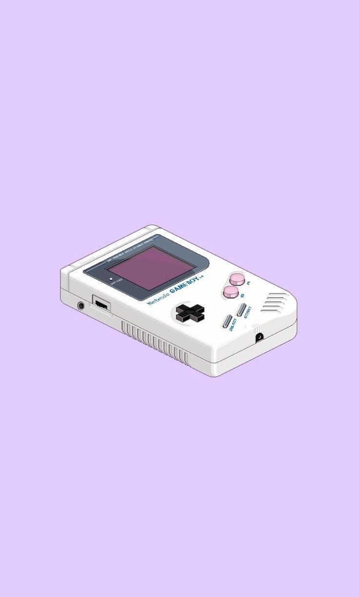 Game Boy, Illustration, Flieder, Minimalistisch, HD, Hintergrundbild fürs Handy