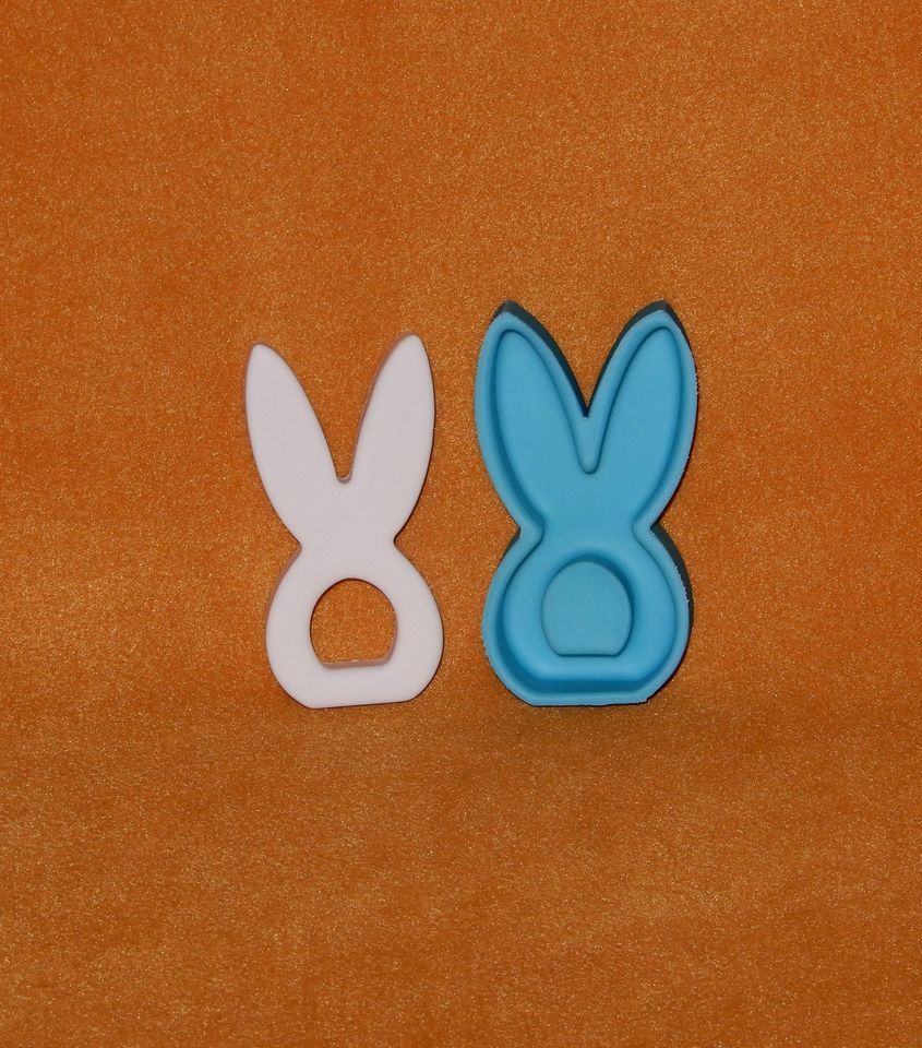 Hasenfiguren, Ausstechform, Orangefarbener Hintergrund, Minimalistisch, Wallpaper