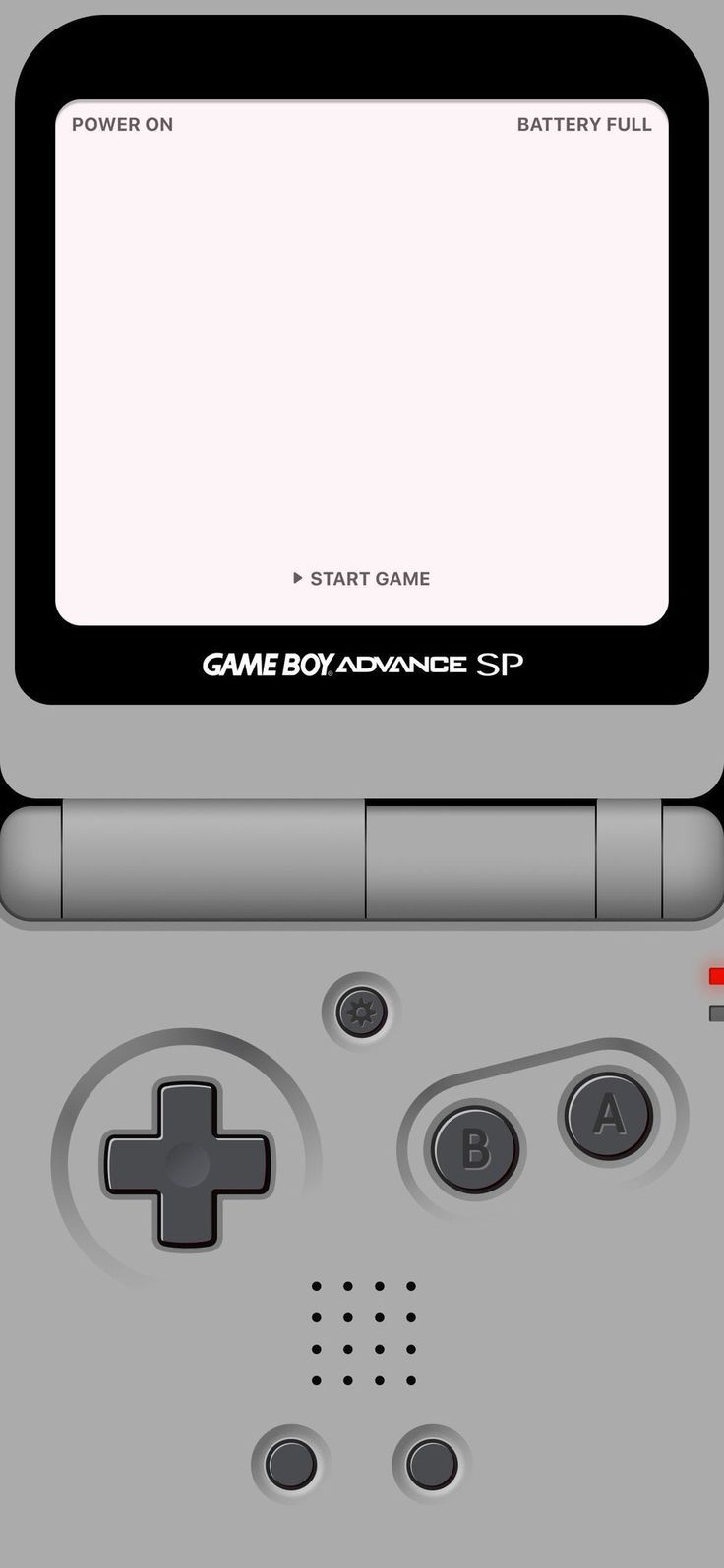 Game Boy Advance SP, Grau, Rosa Bildschirm, Hochformat, Hintergrundbild fürs Smartphone