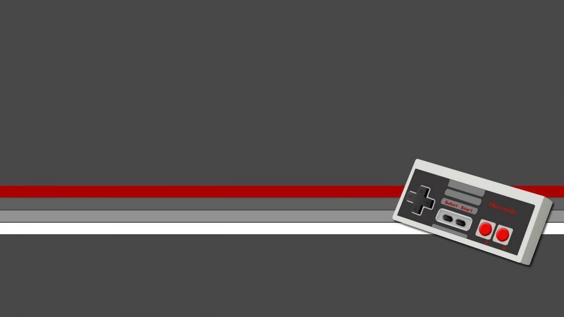 NES-Controller, Nintendo, Streifen, Grau, Retro, Full HD 1080p, Desktop-Hintergrundbild