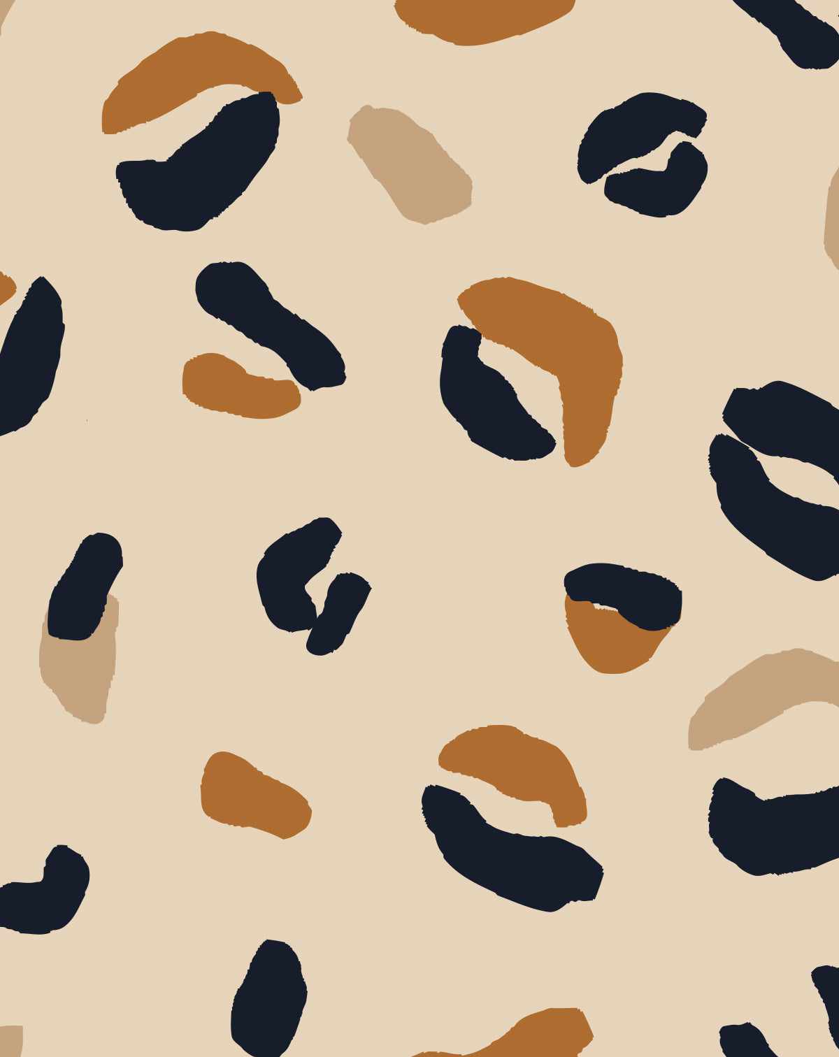 Leopardenmuster, Große Flecken, Beige, Grafisch, Modern, Full HD, iPad-Hintergrundbild