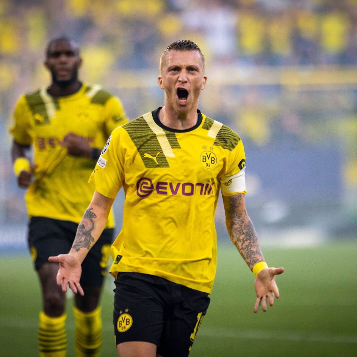 Marco Reus, Borussia Dortmund, Torjubel, Emotion, Stadion, Hintergrundbild fürs Tablet