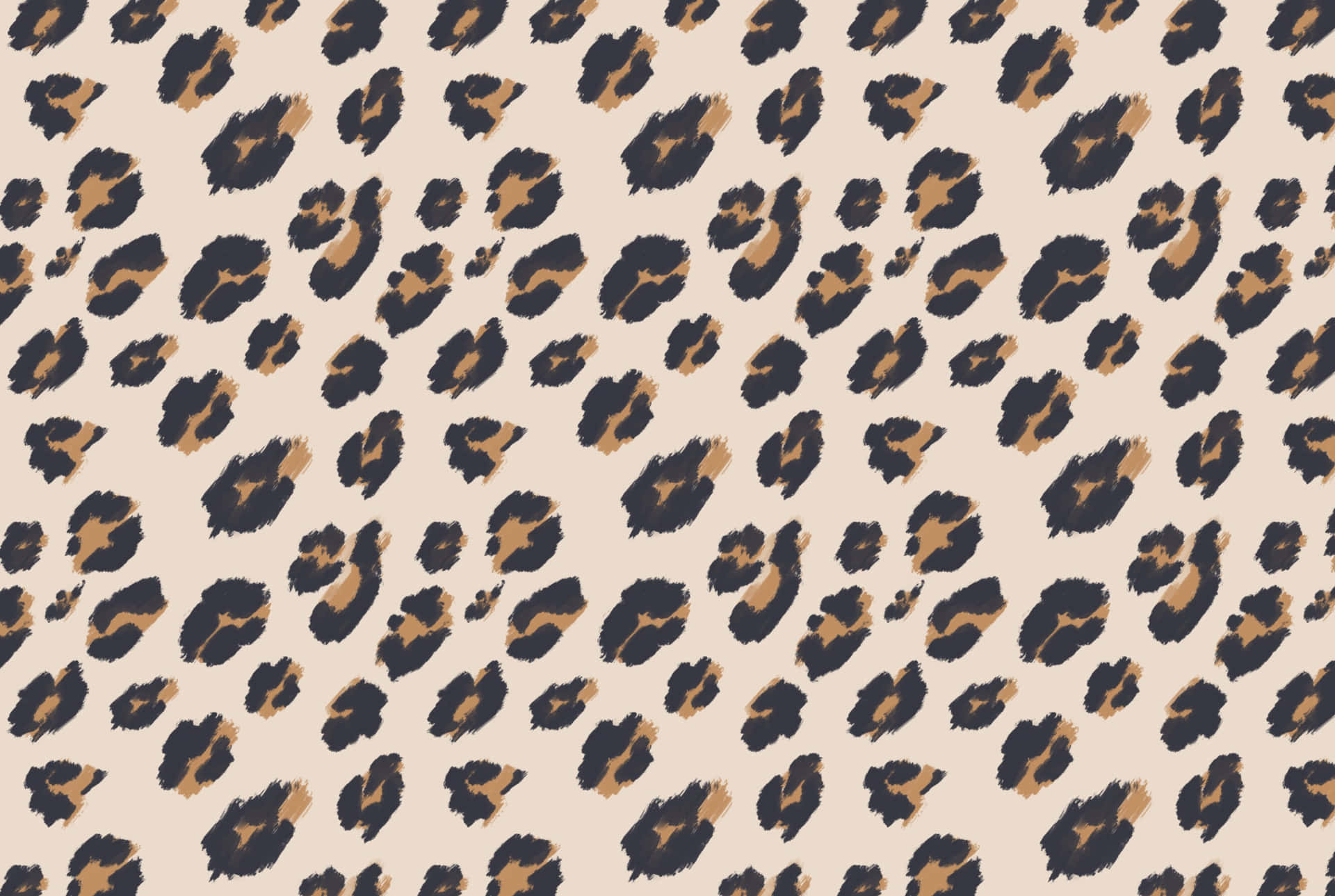 Leoprint, Beige, Schwarz-Braun, Flecken, Animal Print, Full HD, Desktop-Hintergrund für Windows
