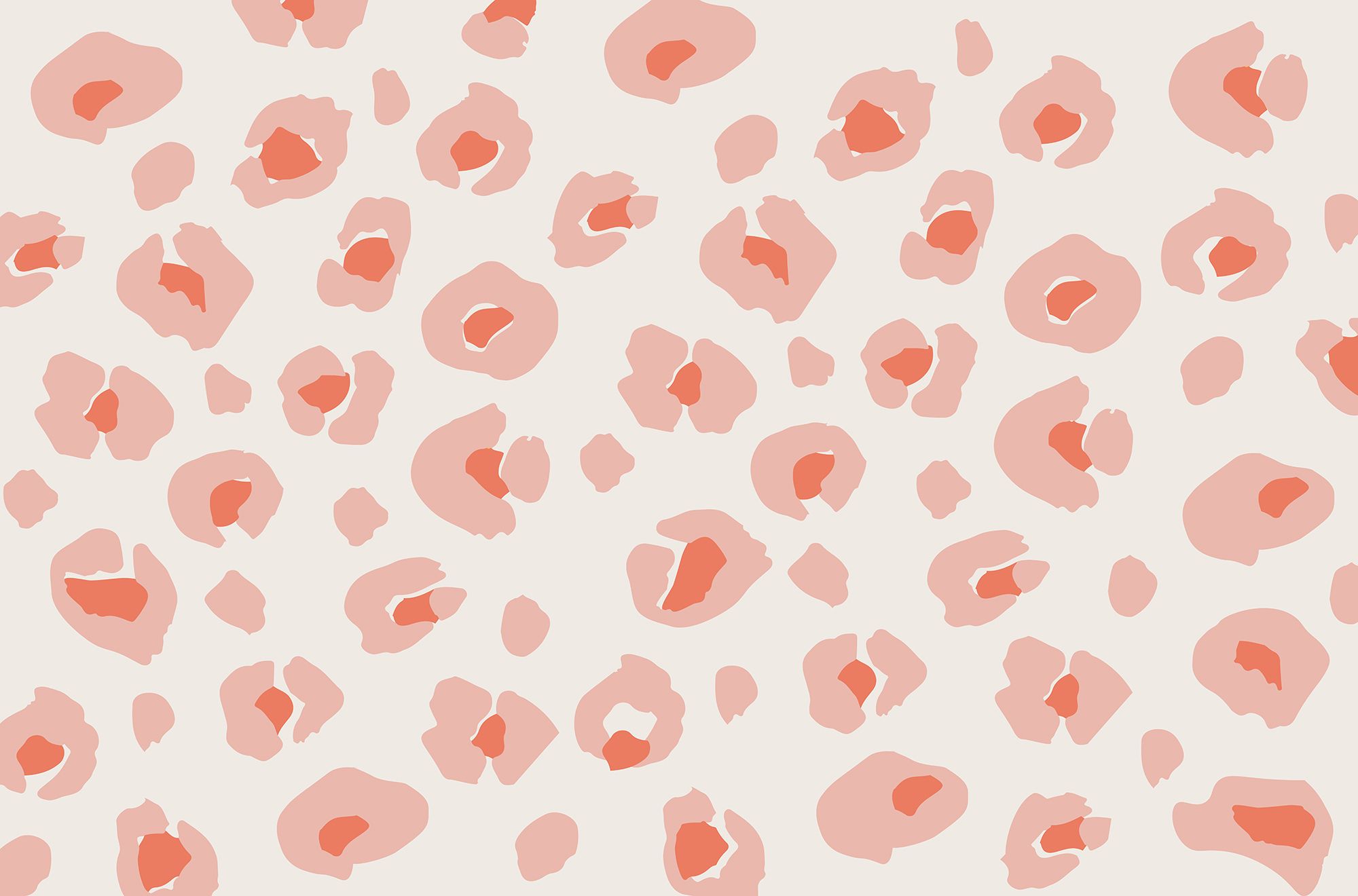 Leopardenmuster, Lachsrosa, Hellgrauer Hintergrund, Flecken, Minimalistisch, Full HD Wallpaper
