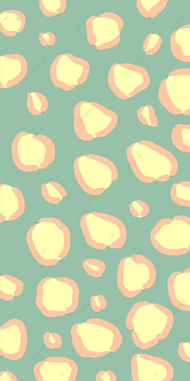 Leopardenmuster, Mintgrün, Gelbe Flecken, Pastell, Grafisch, Android-Hintergrundbild