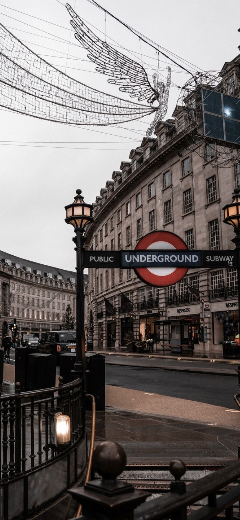 London, Regent Street, Weihnachtsengel, London Underground, Straße, Sperrbildschirm fürs iPhone