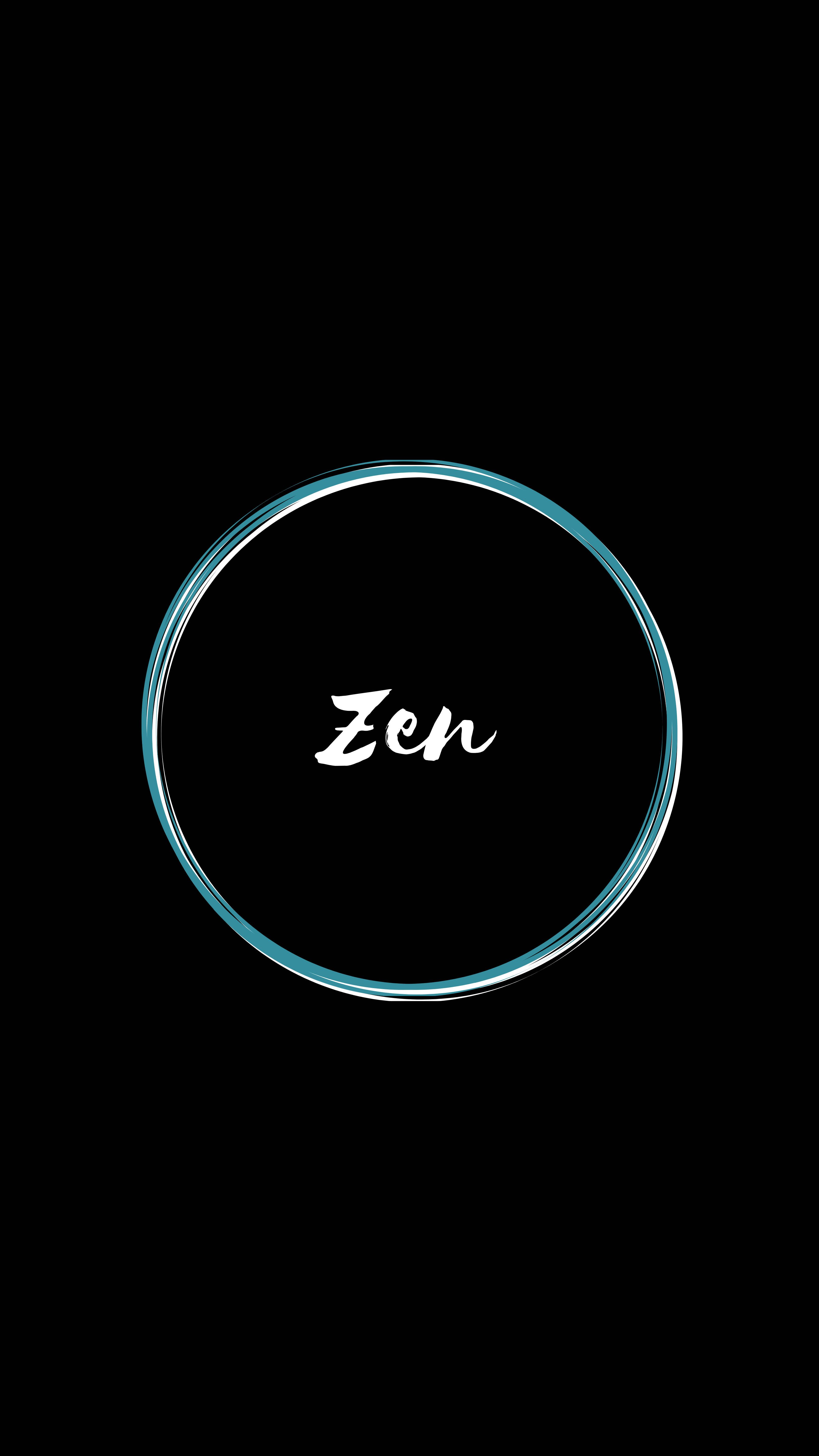 Zen, Ensō, Kreis, Schwarzer Hintergrund, Minimalistisch, Sperrbildschirm fürs iPhone