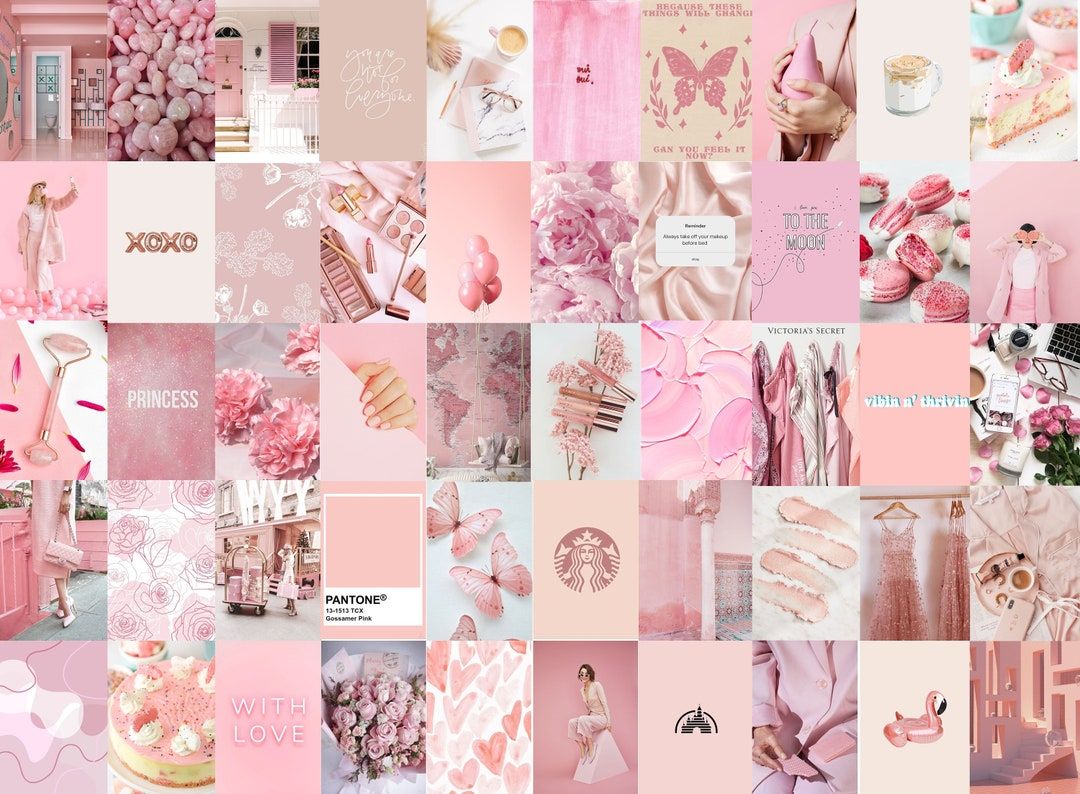 Collage, Ästhetik, Mode, Schmetterling, Rosatöne, Hintergrund