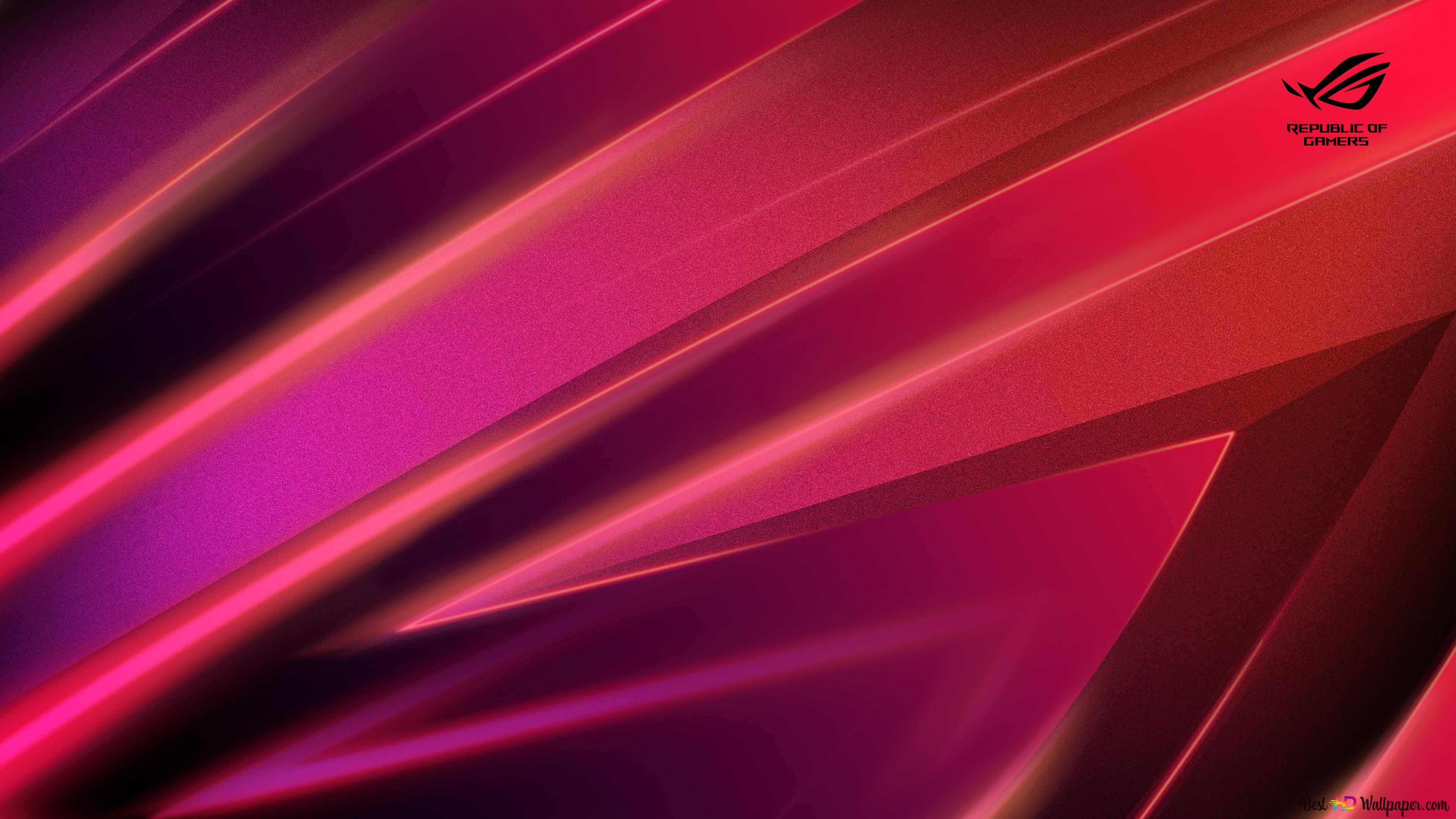 Republic of Gamers, ROG, Asus, Logo, Pink, Rot, Gaming, 4K, Hintergrund für den Desktop