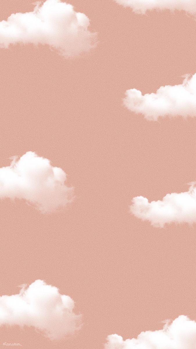 Wolken, Muster, Altrosa Hintergrund, Pastell, Wallpaper