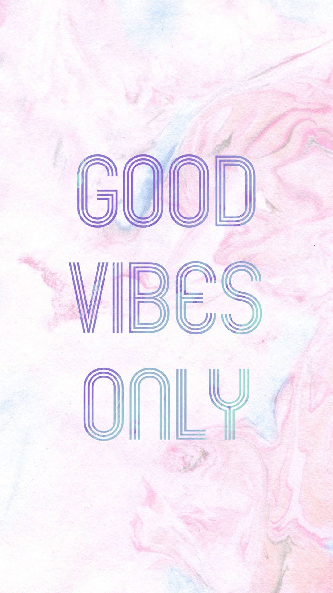 Good Vibes Only, Spruch, Pastell, Batik, Lila, Full HD, Hintergrundbild fürs Handy