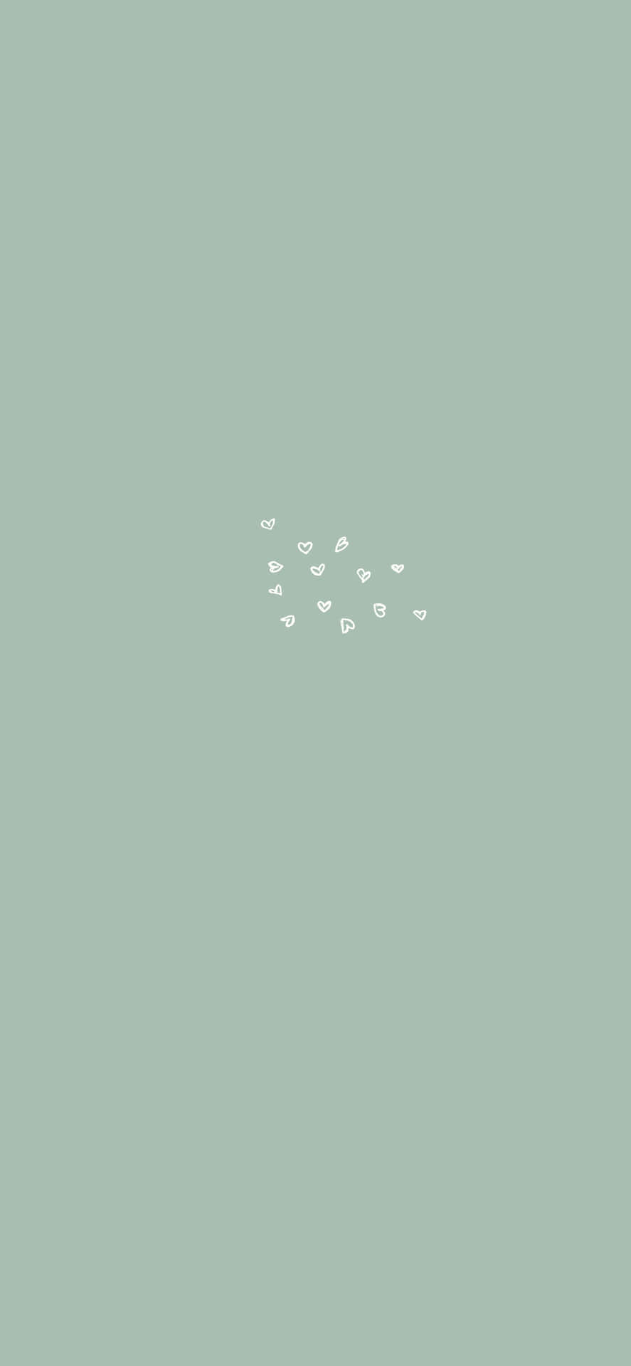 Salbeigrün, Minimalistisch, Punkte, Pastell, HD, Sperrbildschirm fürs iPhone