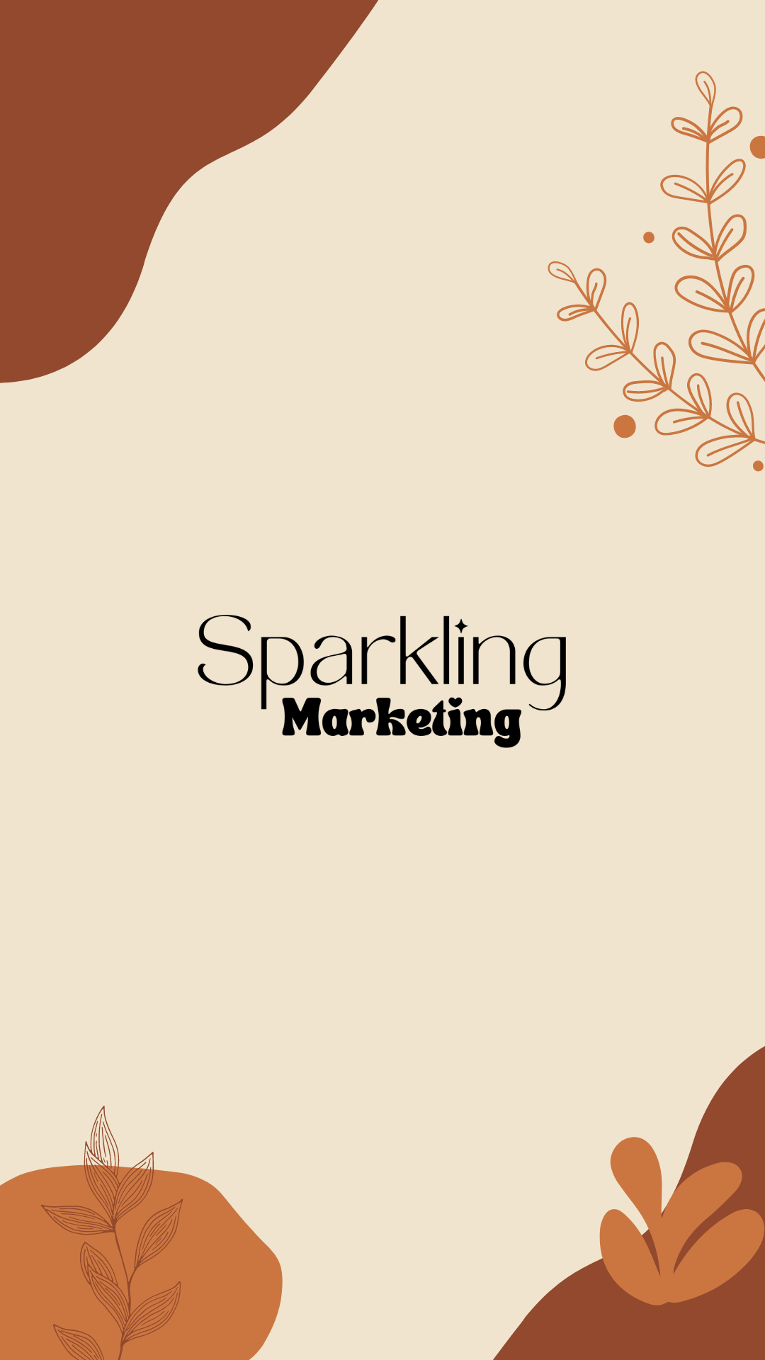 Sparkling Marketing, Abstrakte Formen, Blätter, Boho, Beige, Full HD, Handy-Hintergrund