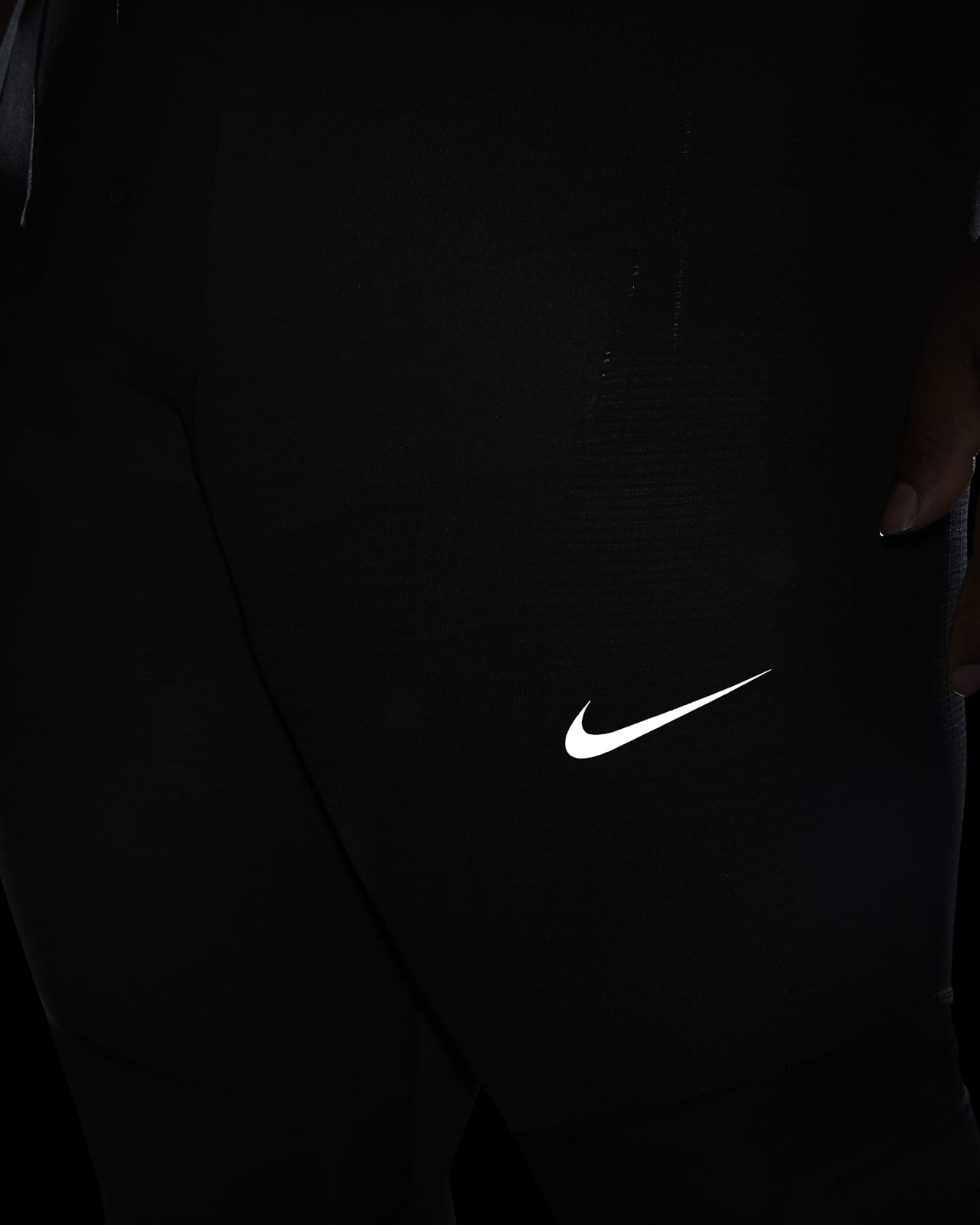 Nike Swoosh, Schwarzer Stoff, Dunkel, Minimalismus, Full HD, iPad-Hintergrundbild