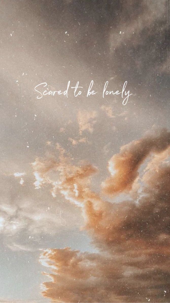 Zitat, Wolken, Himmel, Beige Ästhetik, Handschrift, Hintergrundbild für iPhone und Android