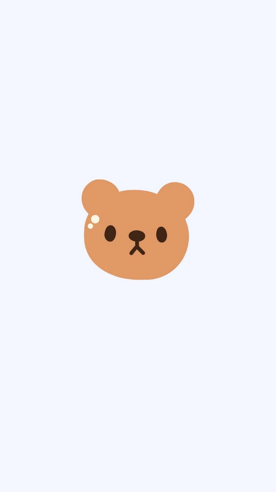 Teddybär, Bärengesicht, Kawaii, Minimalistisch, Weiß, Full HD, Handy-Hintergrund im Hochformat