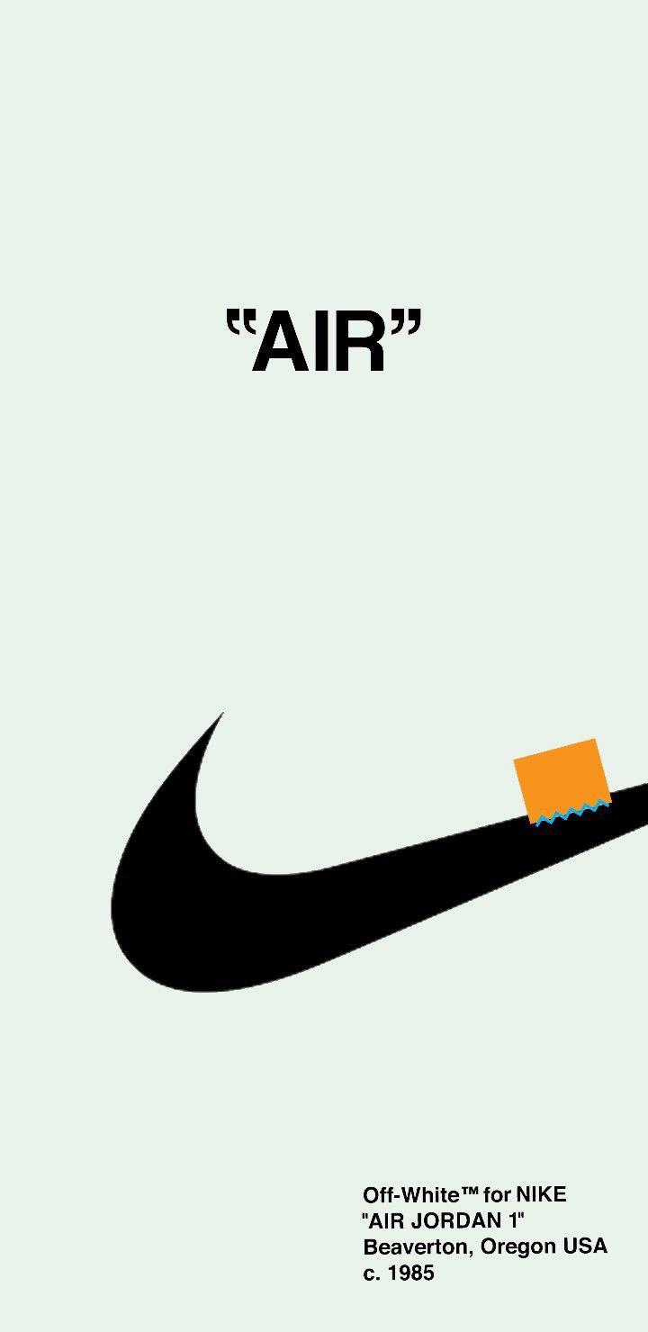 Off-White, Nike Swoosh, AIR, Minimalismus, Heller Hintergrund, Sperrbildschirm fürs iPhone