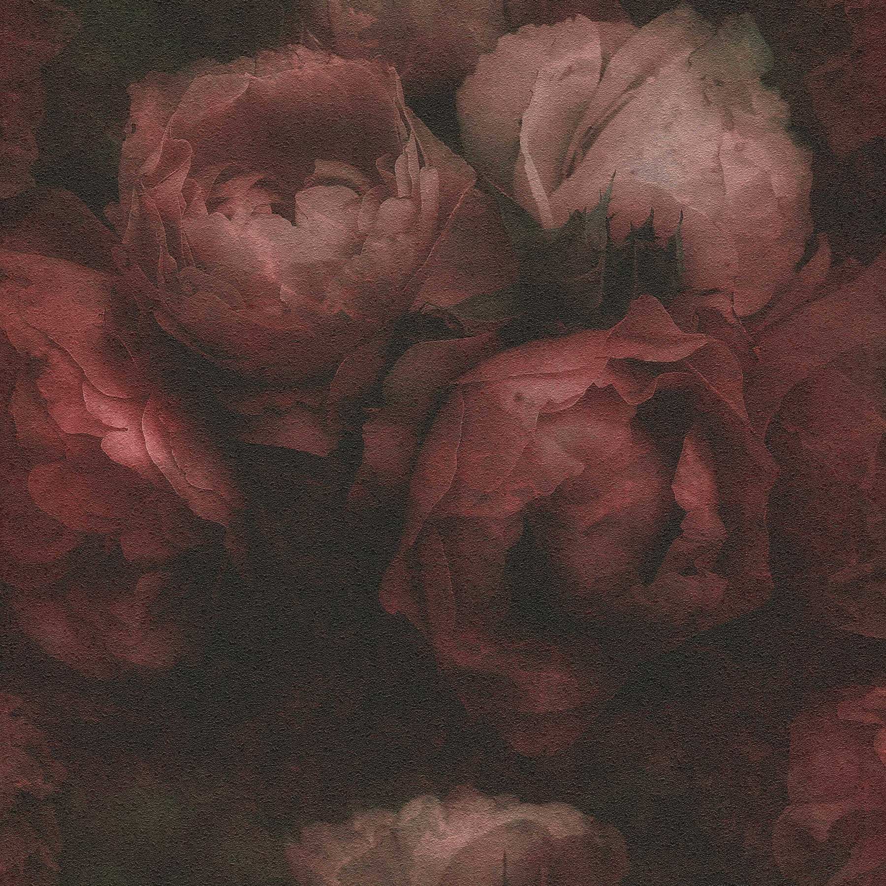 Dunkle Blüten, Weinrot, Vintage, Gemälde, HD, iPad-Hintergrundbild