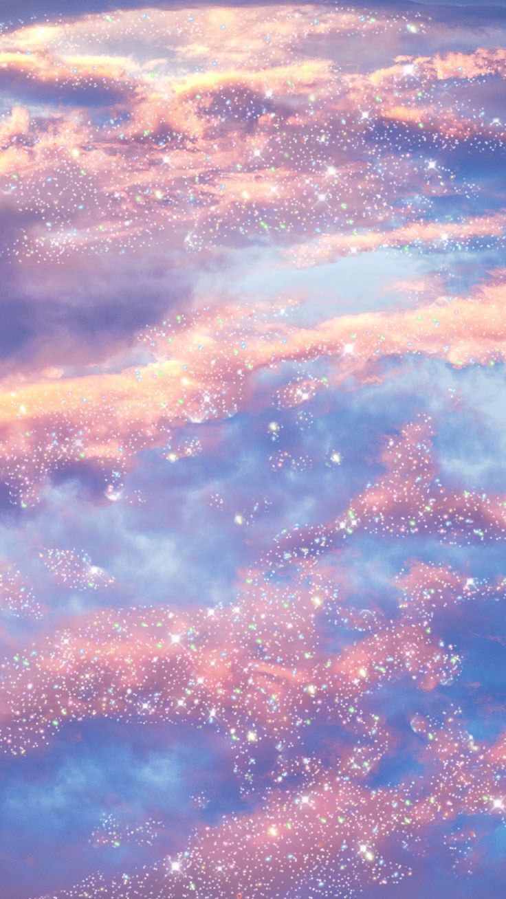 Wolken, Funkelnder Himmel, Lila und Blau, Verträumt, HD, Handy-Hintergrund im Hochformat
