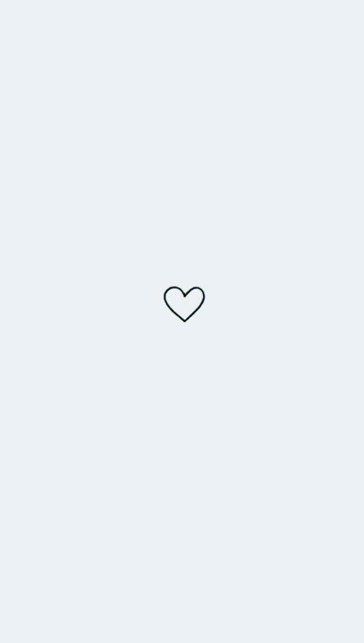Herz, Linienzeichnung, Hellgrau, Minimalistisch, Hintergrundbild für iPhone und Android