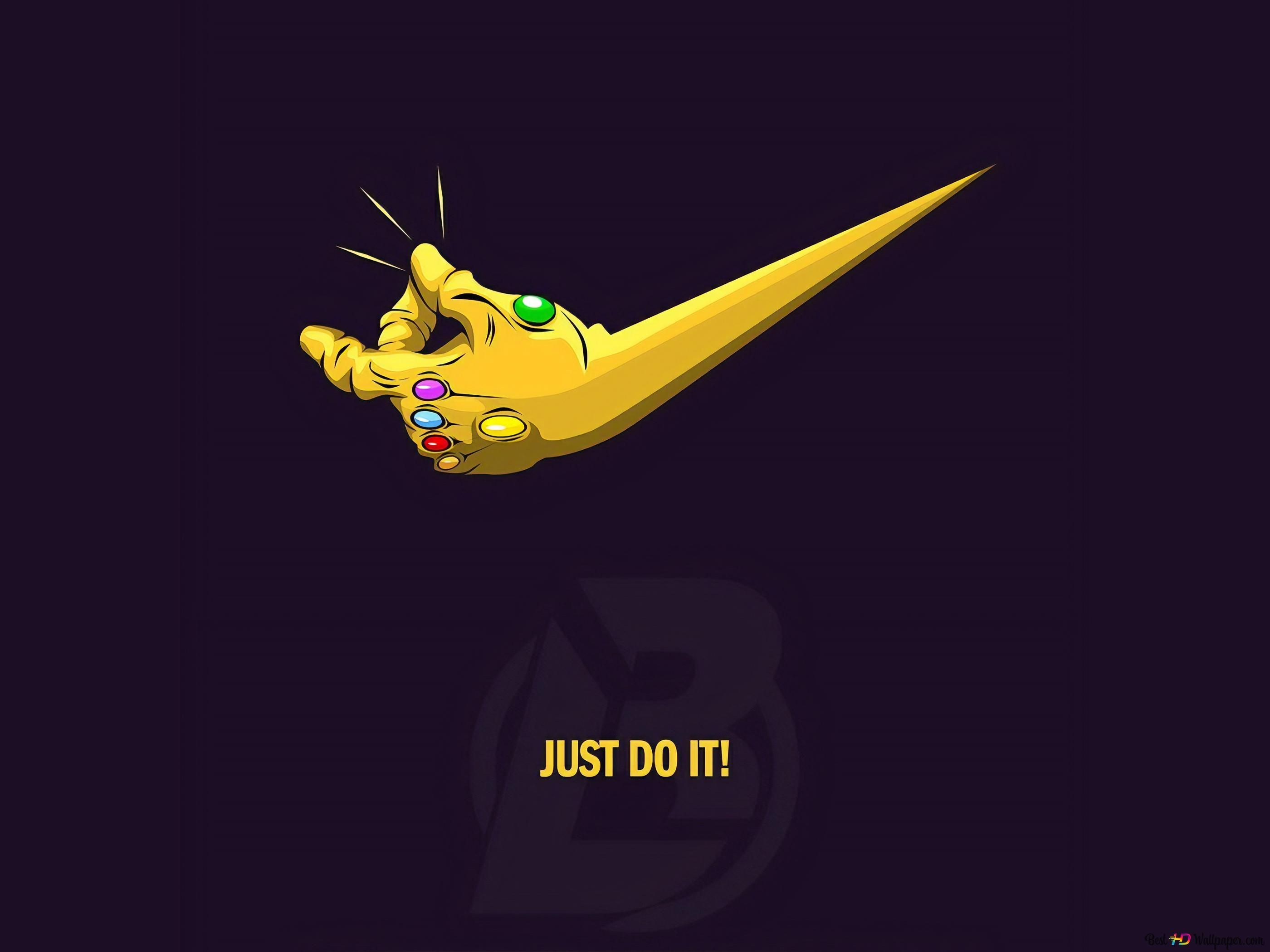 Infinity-Handschuh, Marvel, Nike Swoosh, Just Do It, Parodie, 2K, iPad-Hintergrundbild